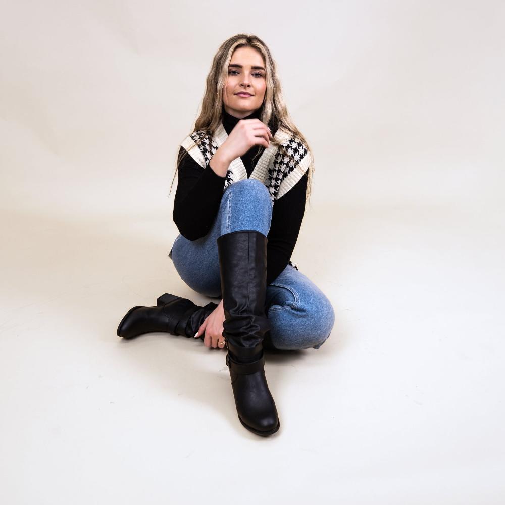 Journee Collection LATE KNEE-HIGH BOOTS IN WIDE WIDTH & CALF Taupe PU