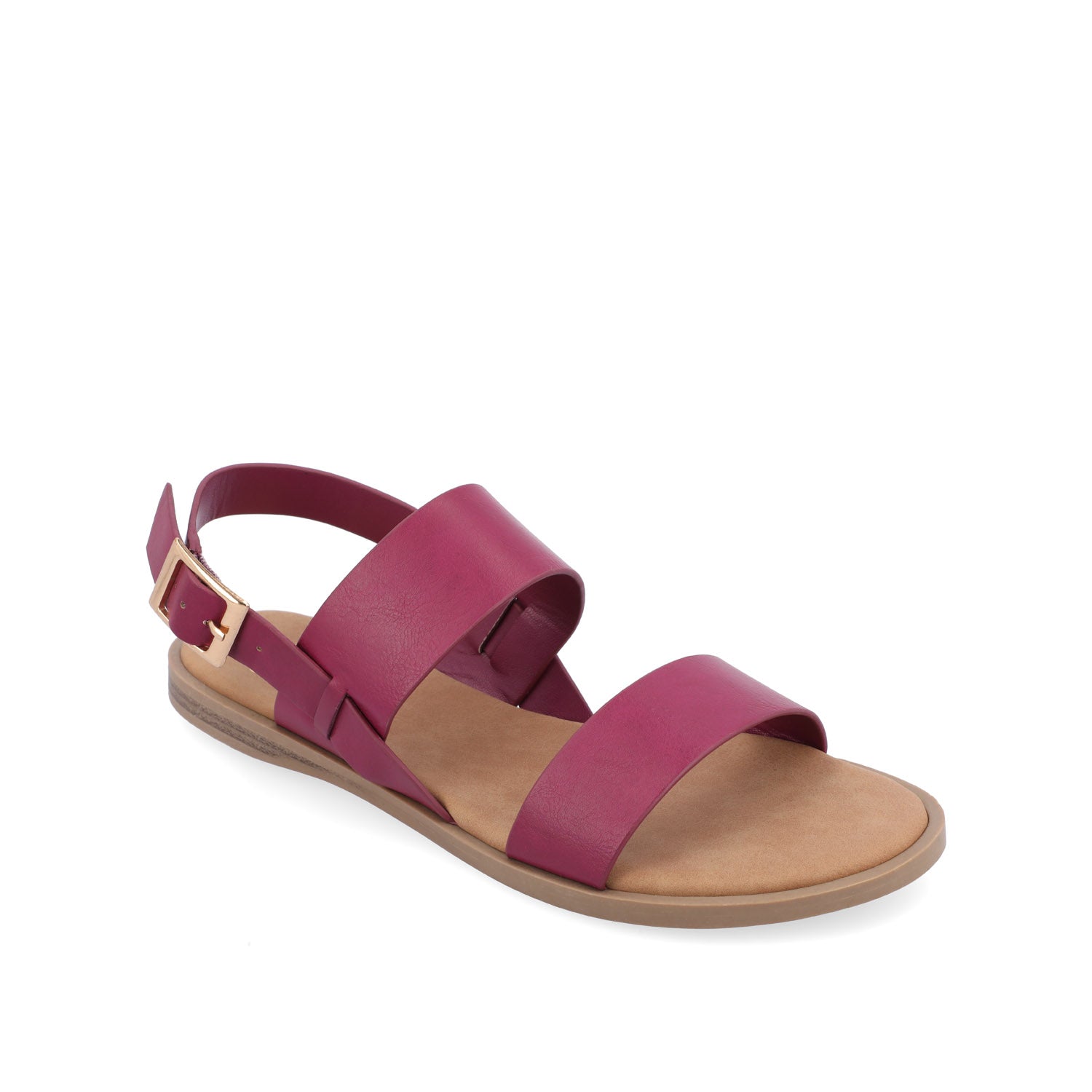Journee Collection LAVINE MULTI STRAP SANDALS IN STATEMENT Raspberry