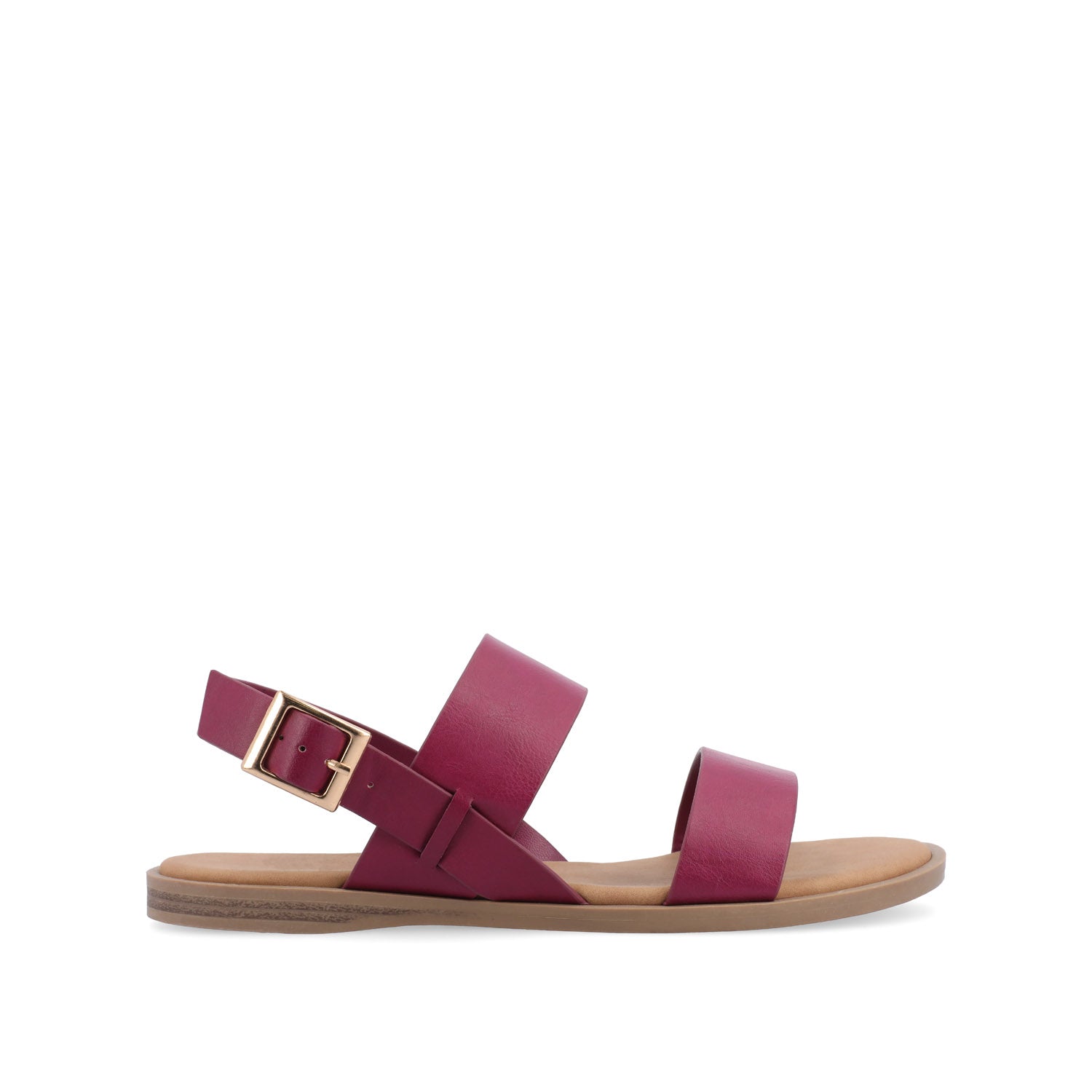 journee collection LAVINE MULTI STRAP SANDALS IN STATEMENT Raspberry