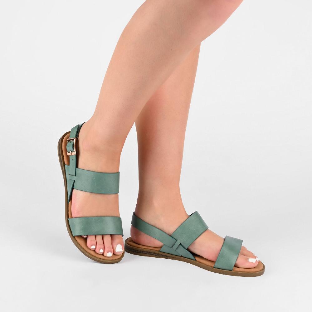 Journee Collection LAVINE SANDALS IN FAUX LEATHER Blue