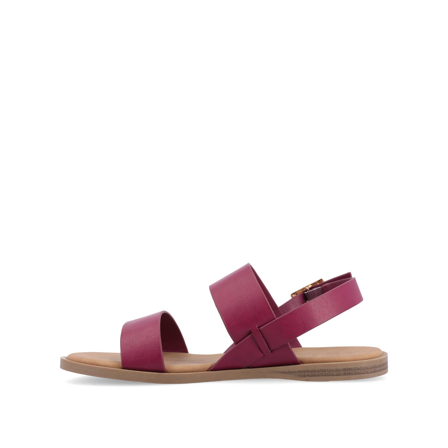 Journee Collection LAVINE STATEMENT MULTI STRAP SANDALS IN WIDE Raspberry
