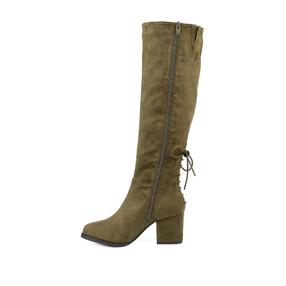 Journee Collection LEEDA KNEE-HIGH BOOTS IN X-WIDE CALF Olive