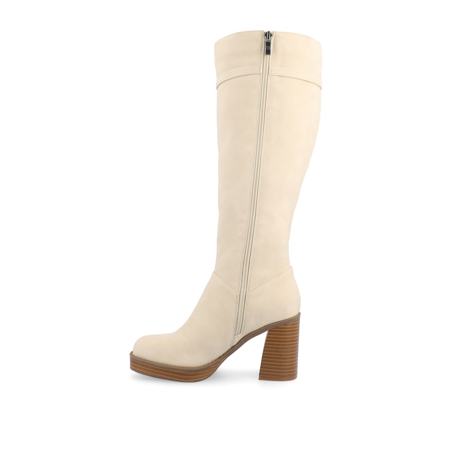 Journee Collection LETICE KNEE HIGH BOOTS IN WIDE CALF Cream