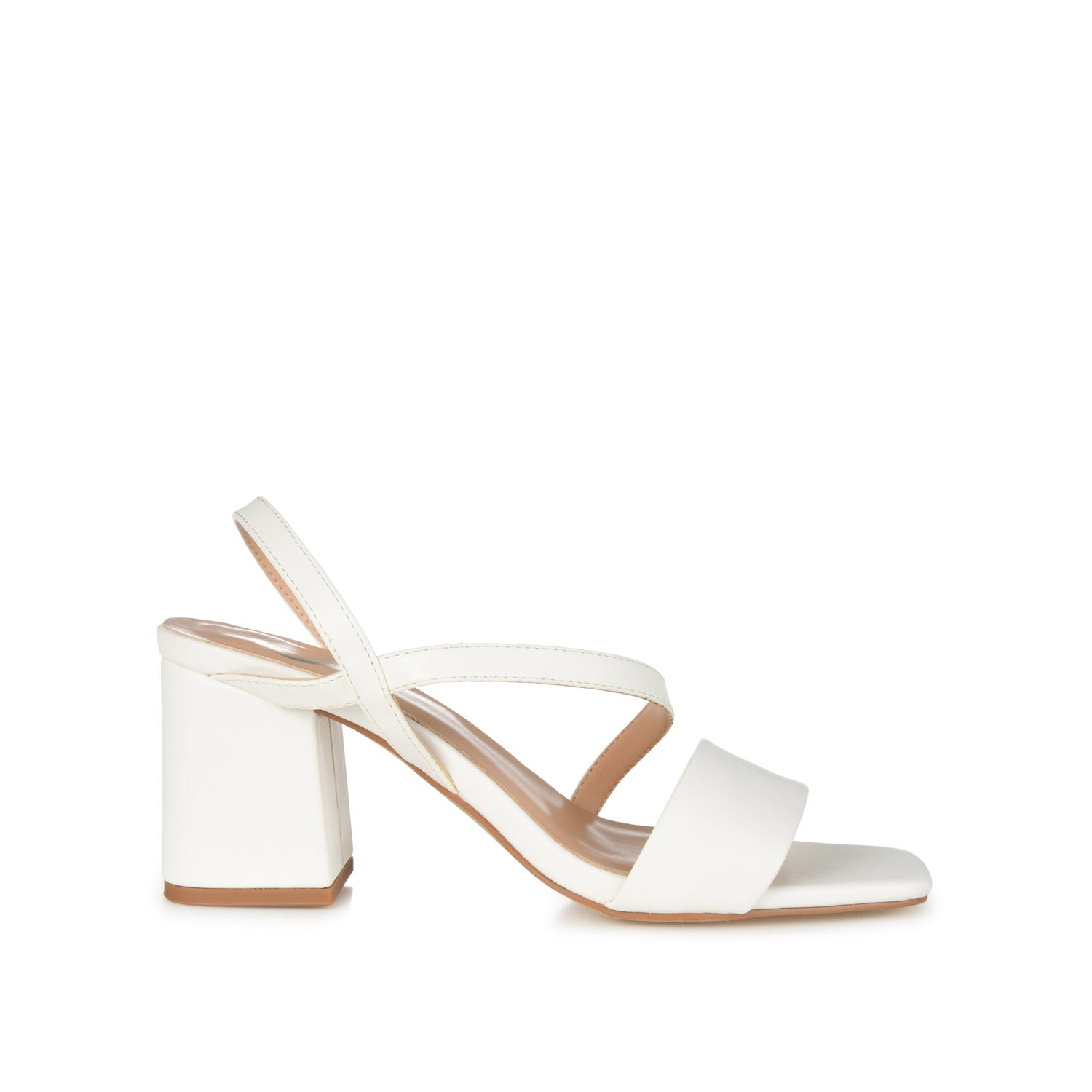 journee collection LIRRYC STRAPPY HEELS IN WIDE White