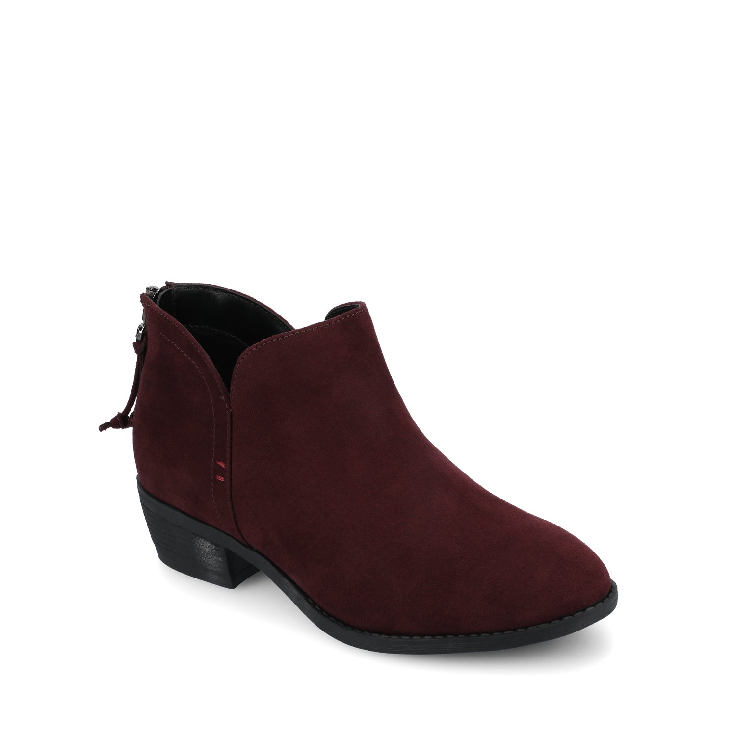 Journee Collection LIVVY ZIP-UP BOOTIES IN WIDE Black PU