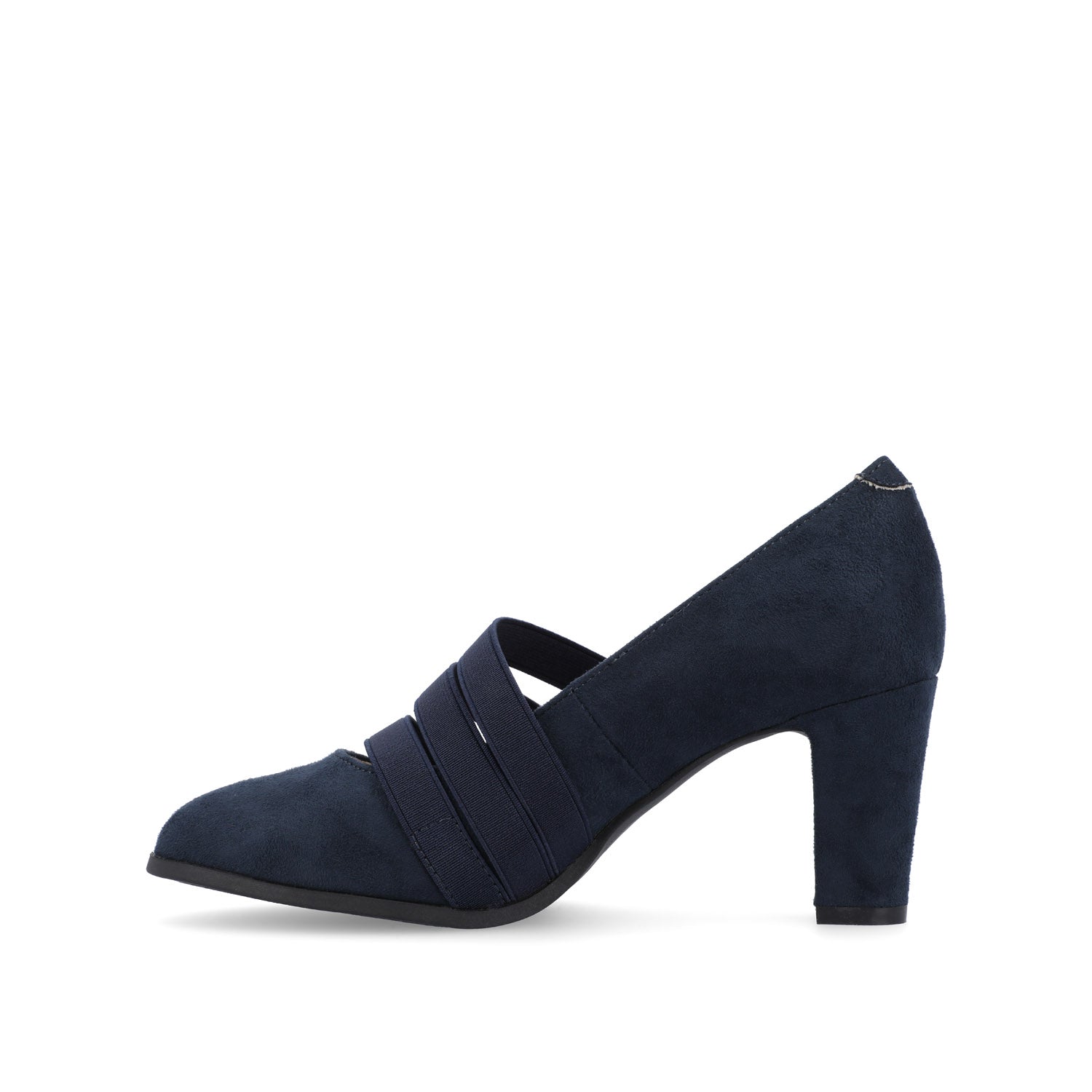 Journee Collection LOREN MARY JANE PUMP HEELS IN NARROW Navy Nubuck