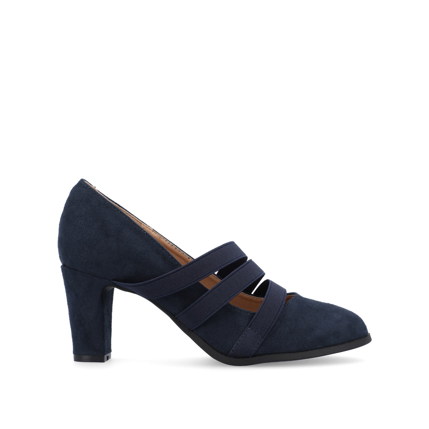 journee collection LOREN MARY JANE PUMP HEELS IN NARROW Navy Nubuck