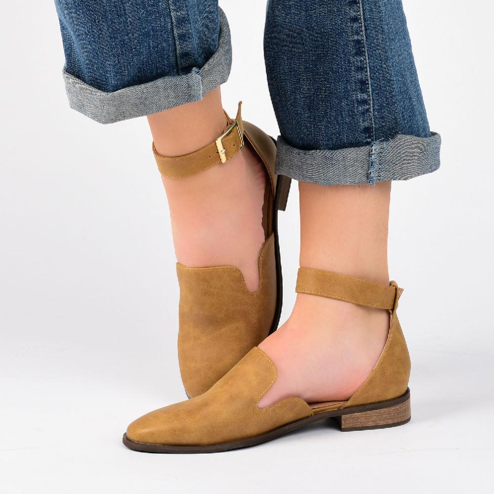 Journee Collection LORETA LOAFER FLATS IN FAUX LEATHER Navy Nubuck