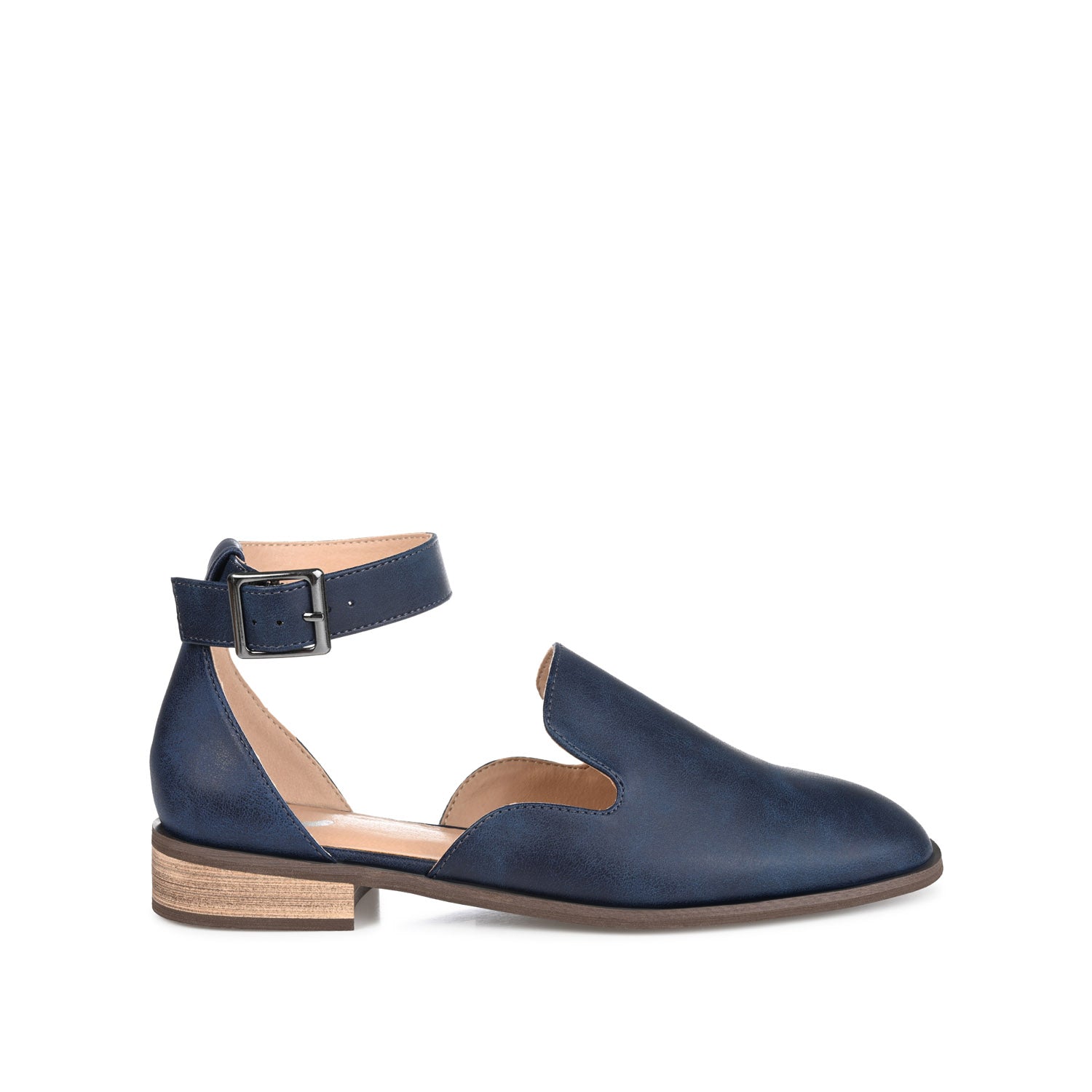 journee collection LORETA LOAFER FLATS IN FAUX LEATHER Navy Nubuck