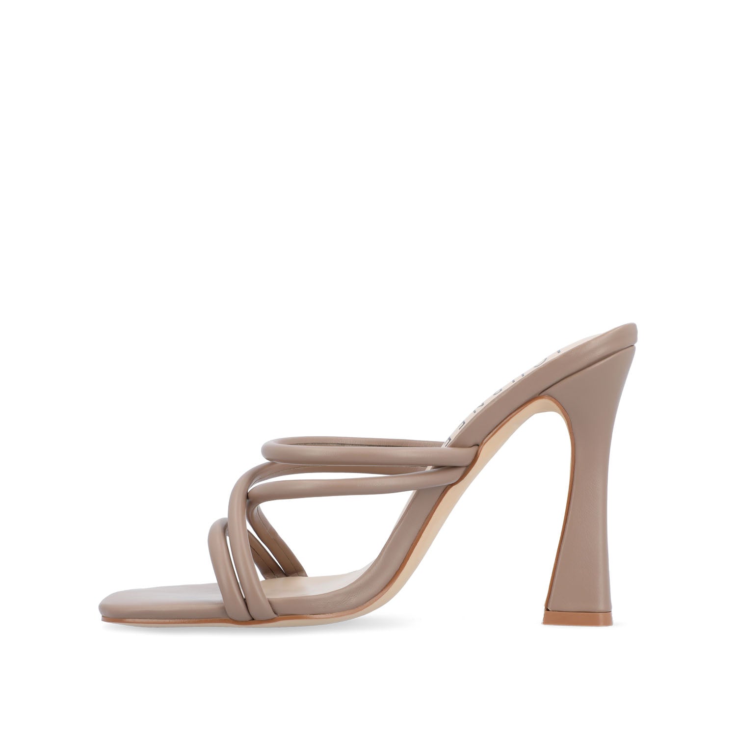 Journee Collection LOUISSE MULTI STRAP HEELS IN FAUX LEATHER Taupe