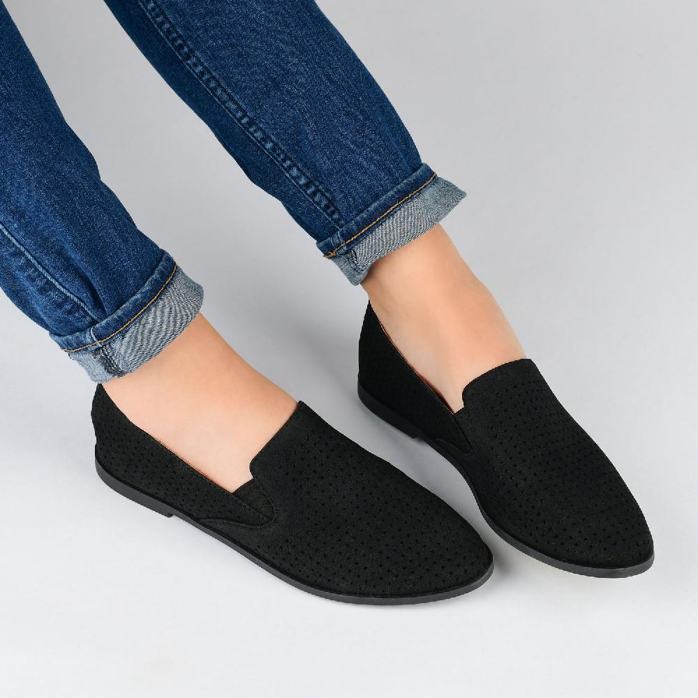 Journee Collection LUCIE LOAFER FLATS IN FAUX SUEDE Blue