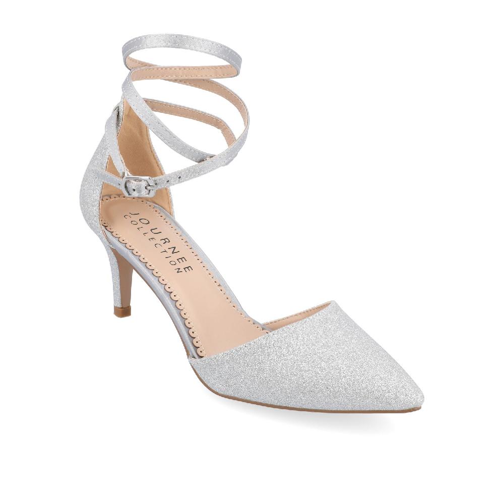 Journee Collection LUELA STILETTO HEELS IN GLITTER Rose Gold Glitter