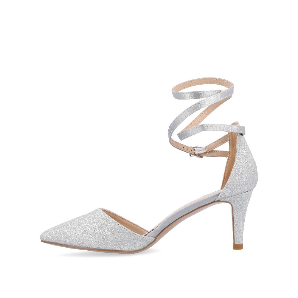 Journee Collection LUELA STILETTO HEELS IN GLITTER Rose Gold Glitter