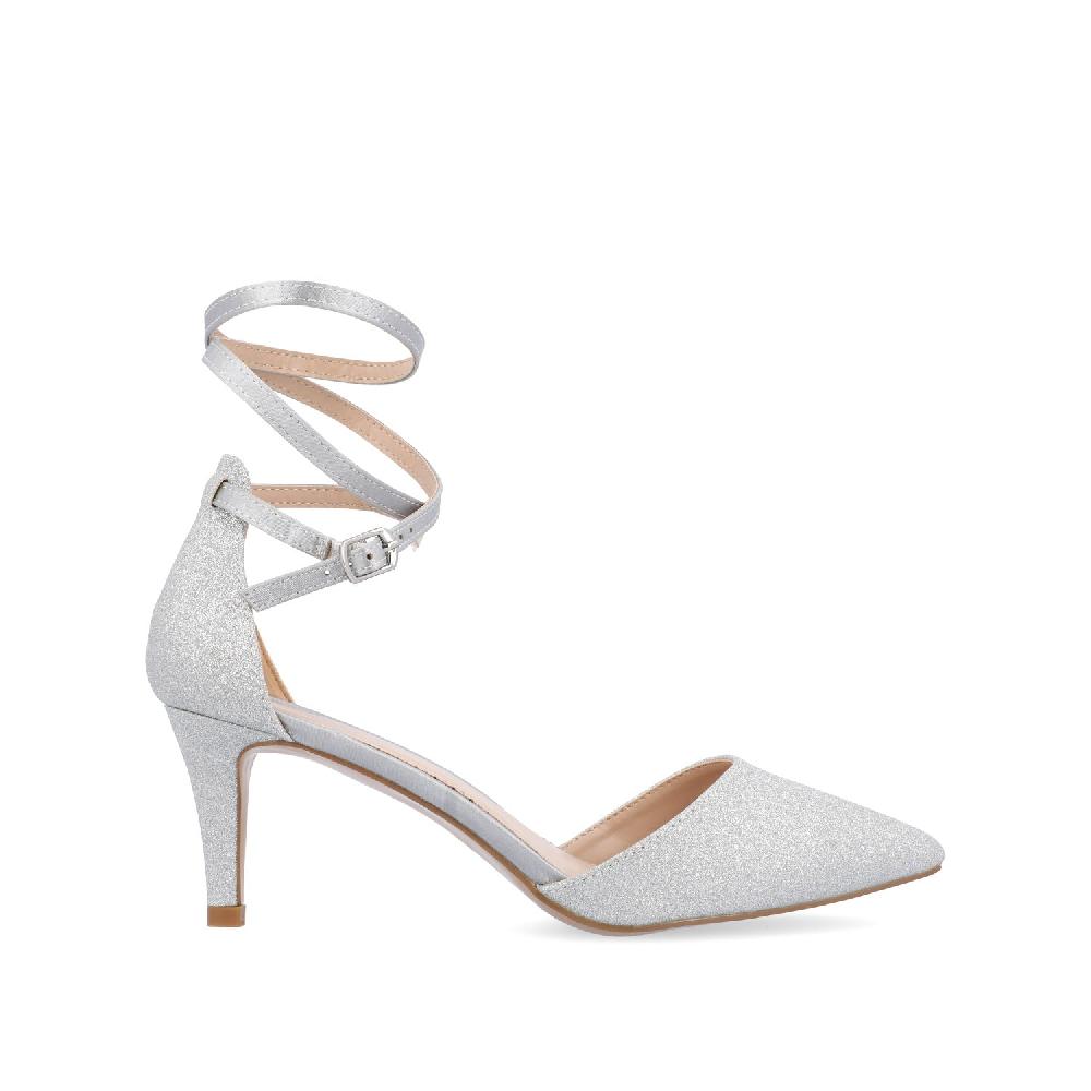 journee collection LUELA STILETTO HEELS IN GLITTER Rose Gold Glitter