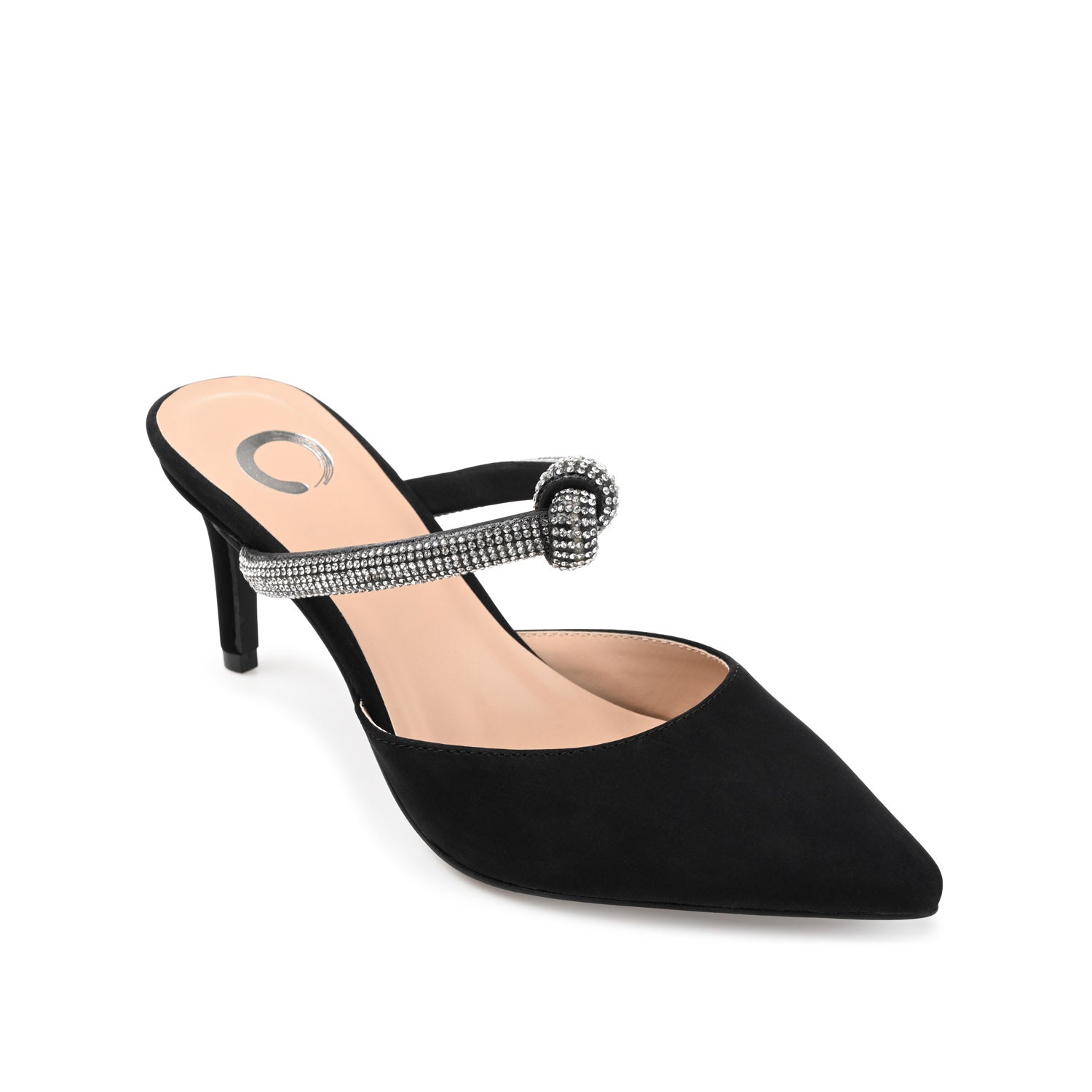 Journee Collection LUNNA STILETTO HEEL MULES IN WIDE Black