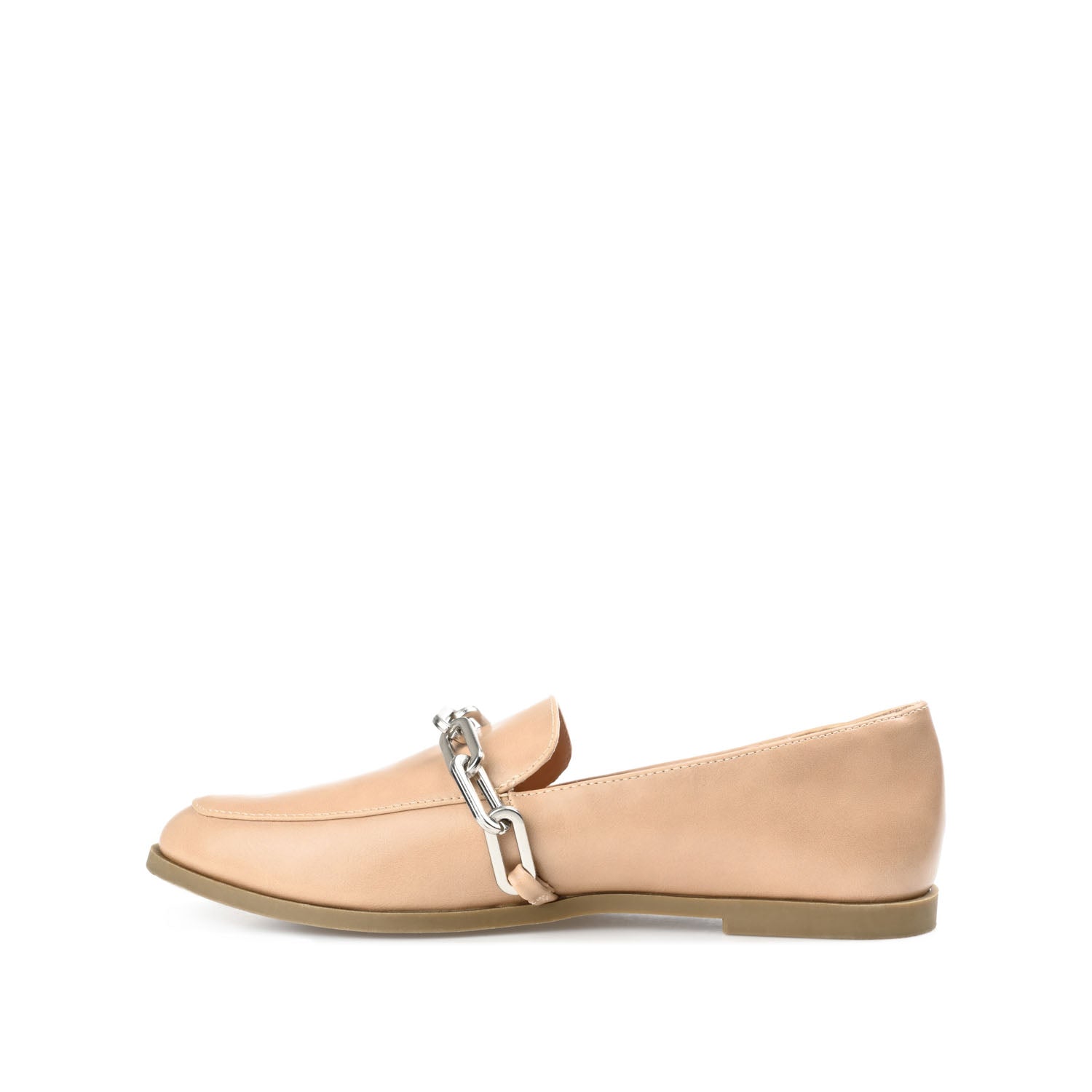 Journee Collection MADISON APRON TOE LOAFER IN FAUX LEATHER Tan