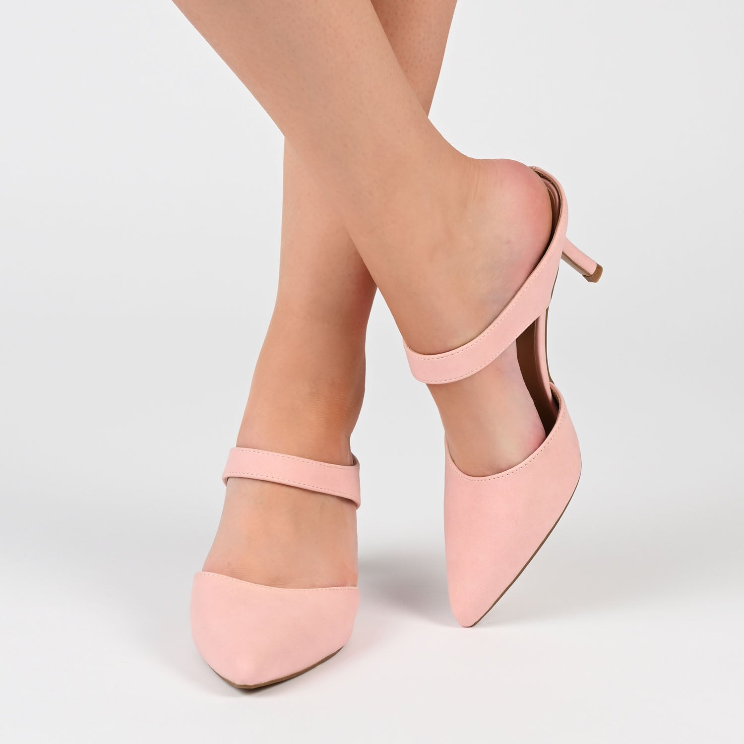 Journee Collection MAEVALI STILETTO HEELS IN FAUX LEATHER Pink