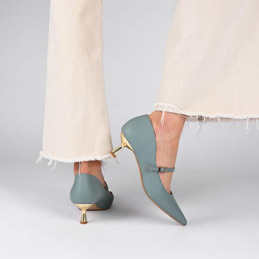 Journee Collection MANZA KITTEN HEELS IN WIDE Black