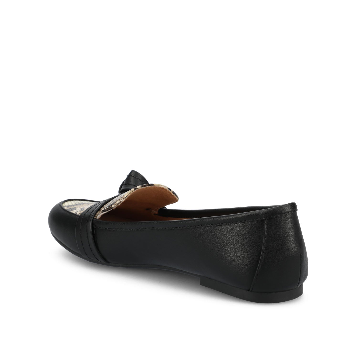 Journee Collection MARCI FAUX LEATHER LOAFER FLATS IN WIDE Black PU