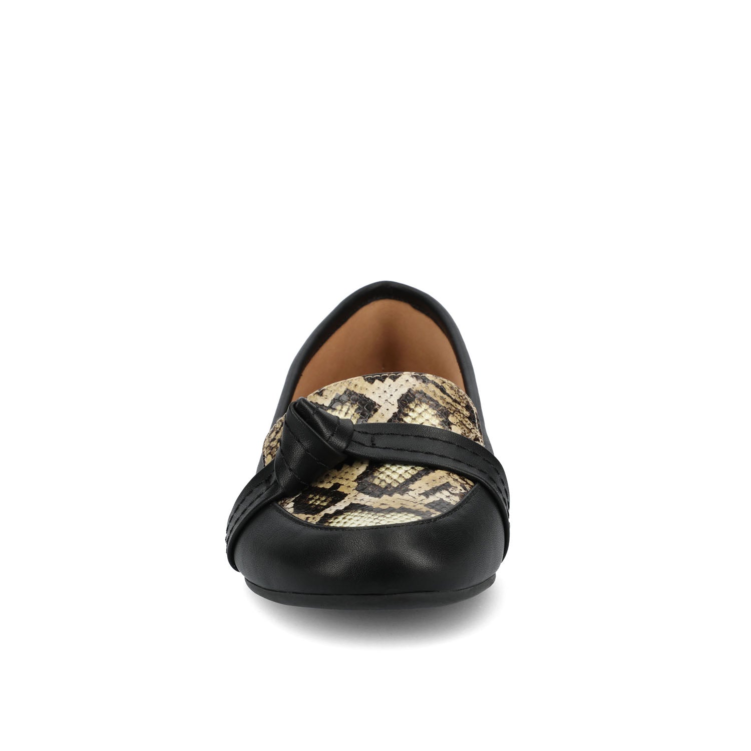 Journee Collection MARCI FAUX LEATHER LOAFER FLATS IN WIDE Black PU