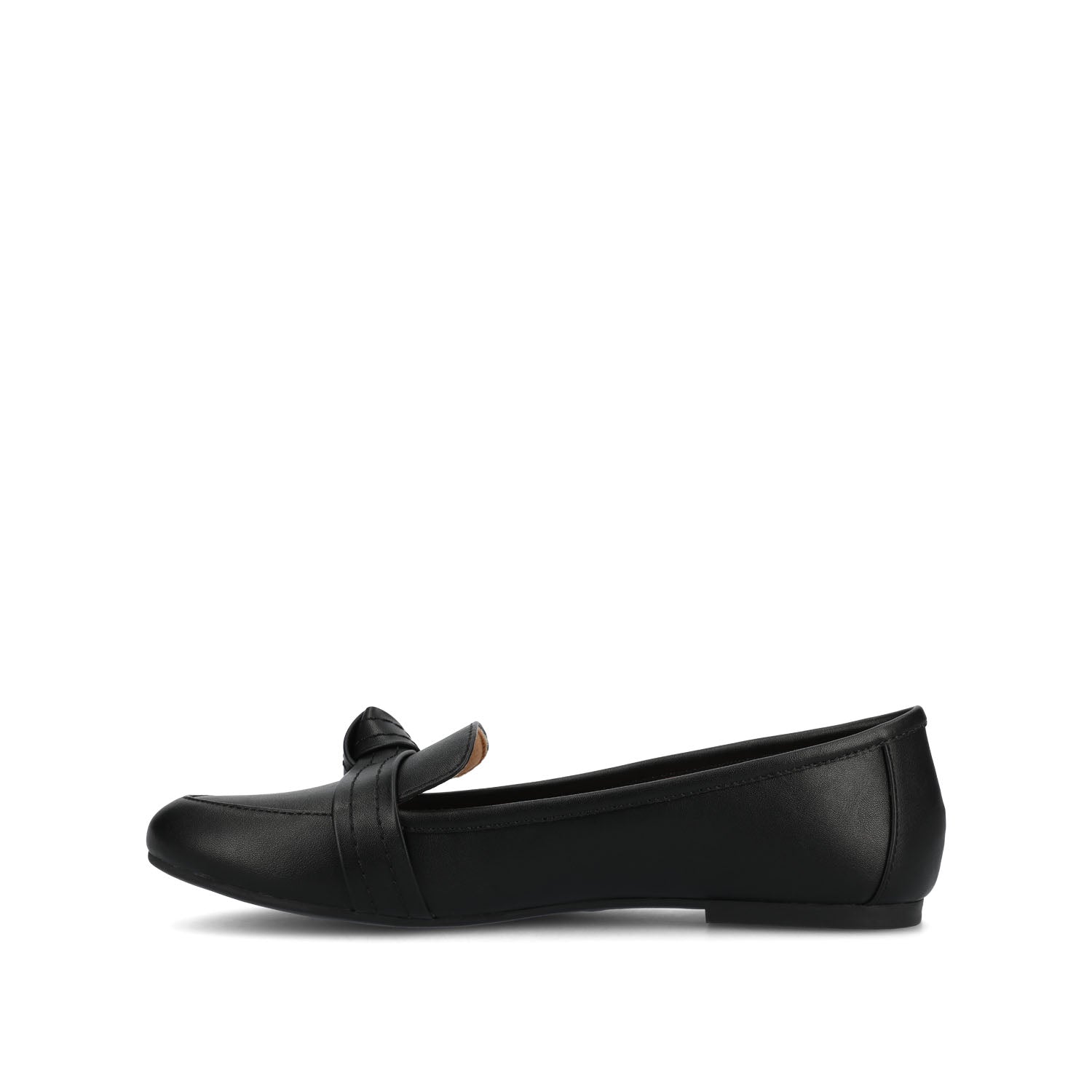 Journee Collection MARCI LOAFER FLATS IN FAUX LEATHER Black PU