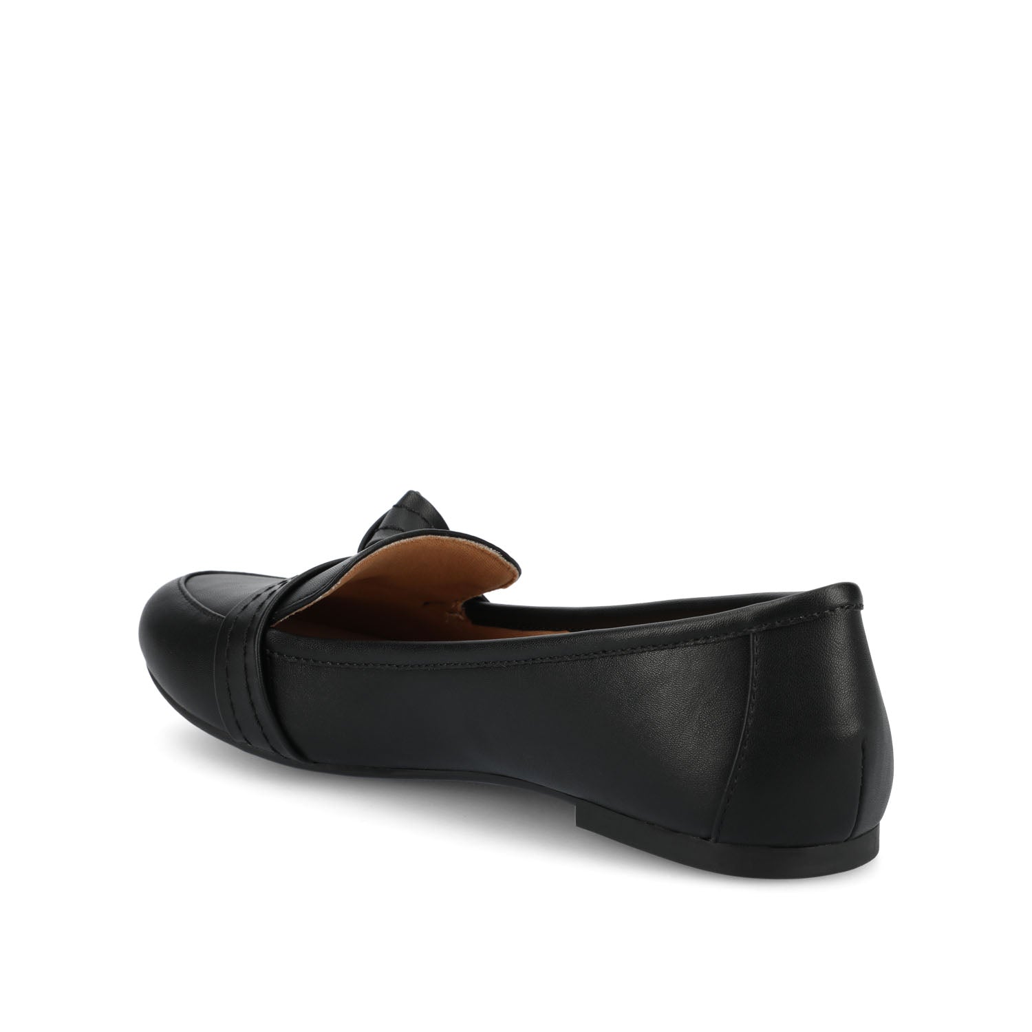 Journee Collection MARCI LOAFER FLATS IN FAUX LEATHER Black PU