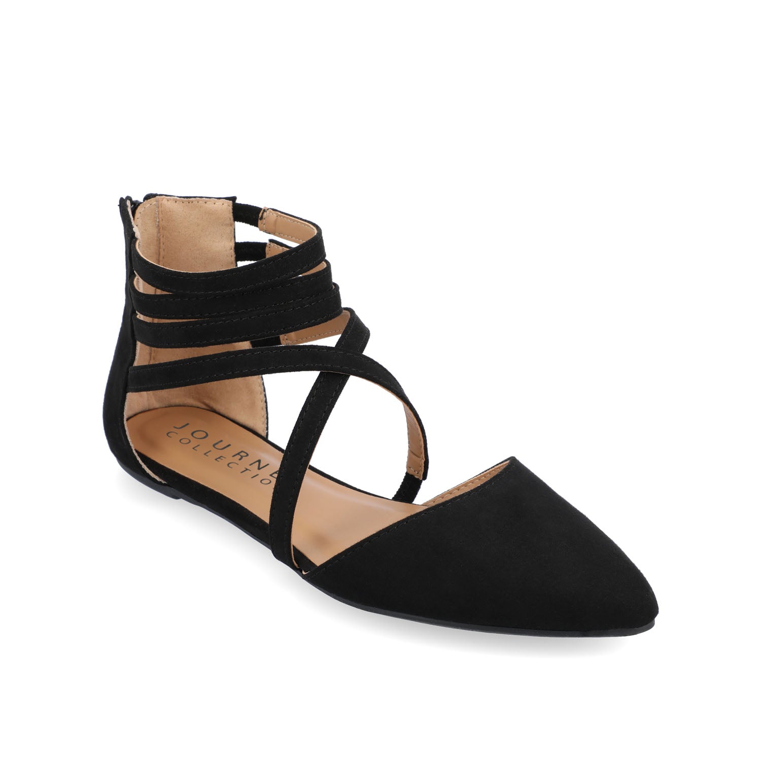 Journee Collection MARLEE D'ORSAY FLATS IN FAUX SUEDE Black