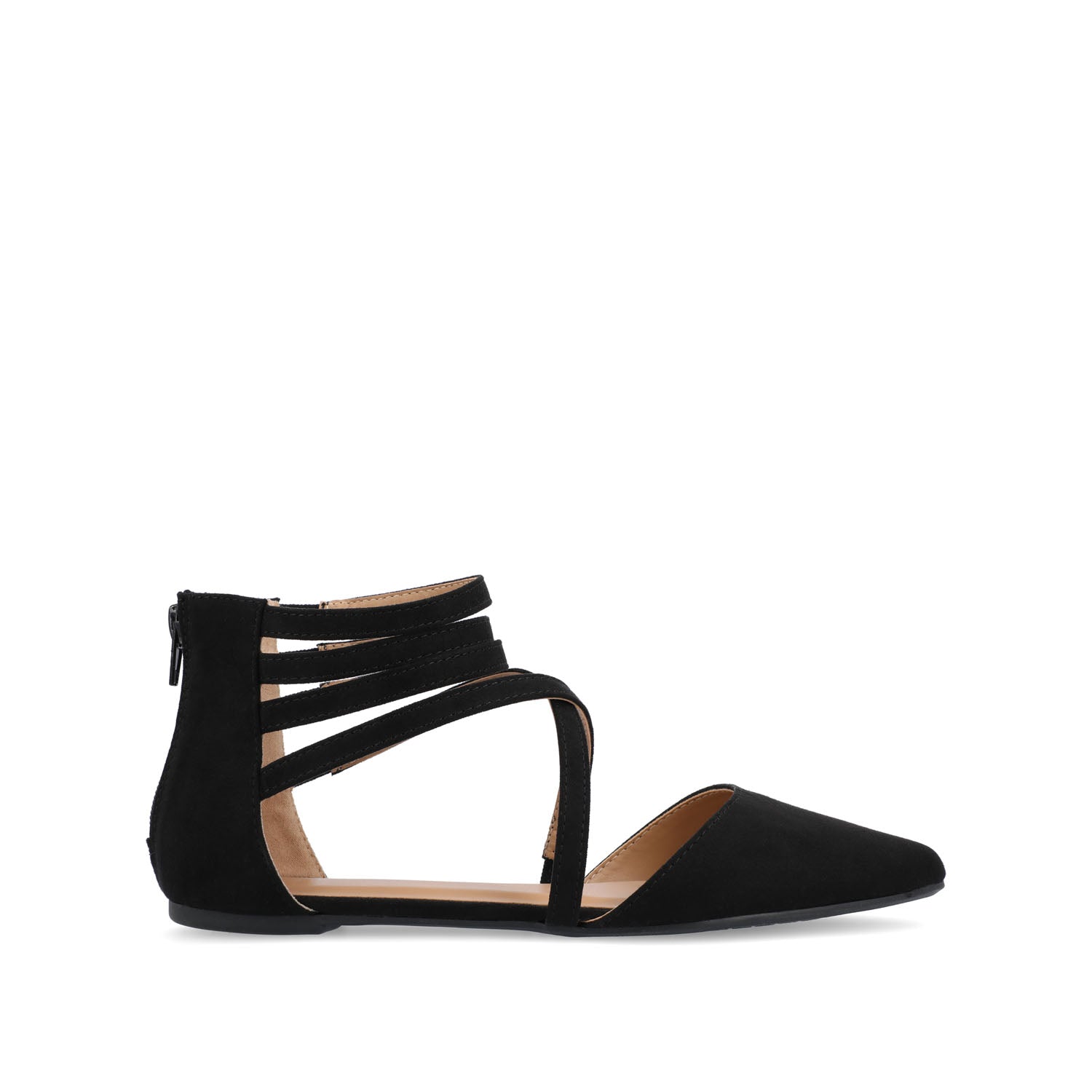 journee collection MARLEE D'ORSAY FLATS IN FAUX SUEDE Black