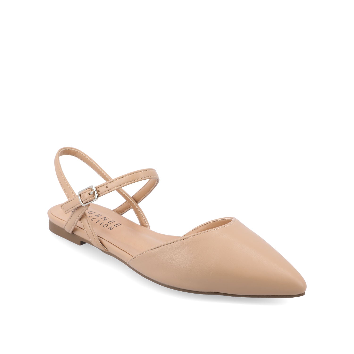 Journee Collection MARTINE SLINGBACK FLATS IN COOL SHADES Mahogany