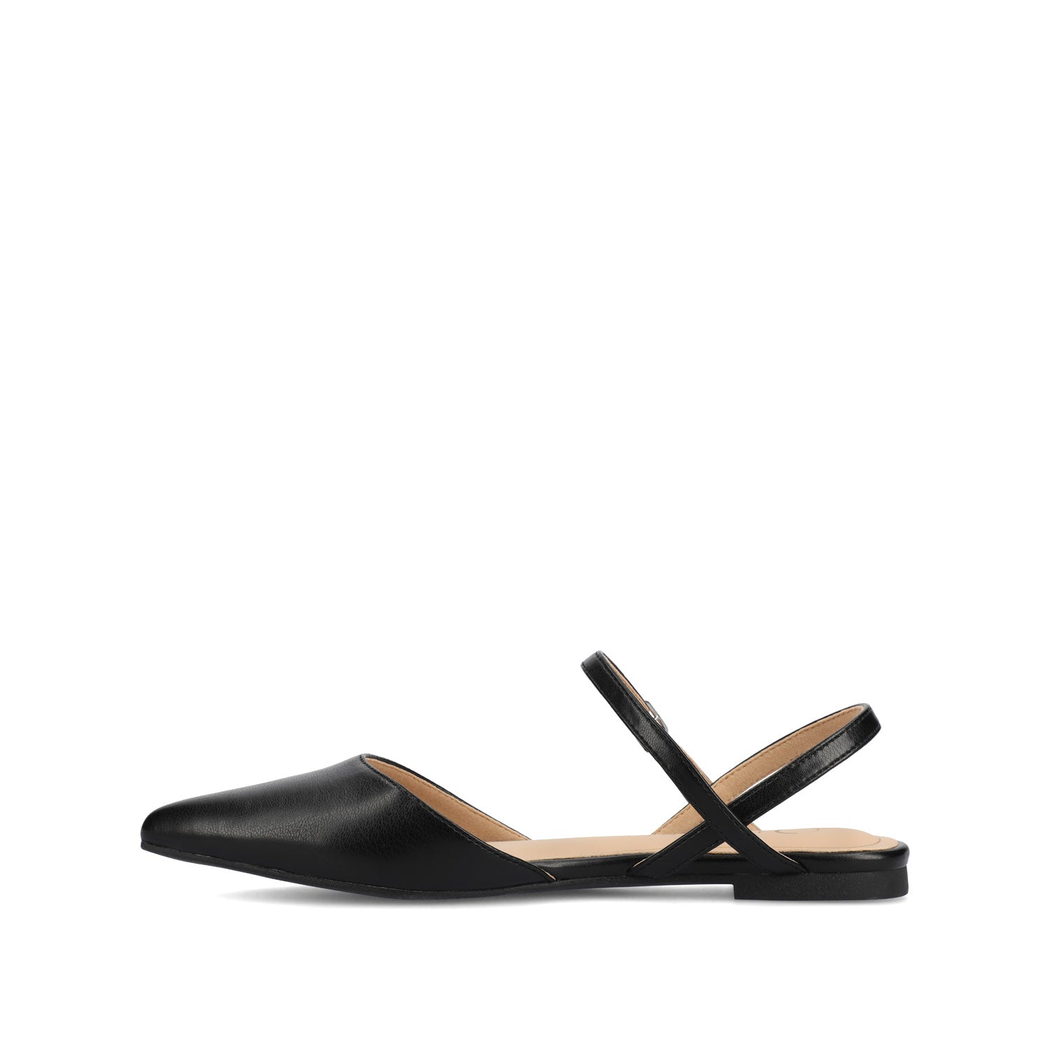 Journee Collection MARTINE SLINGBACK FLATS IN FAUX LEATHER Champagne PU