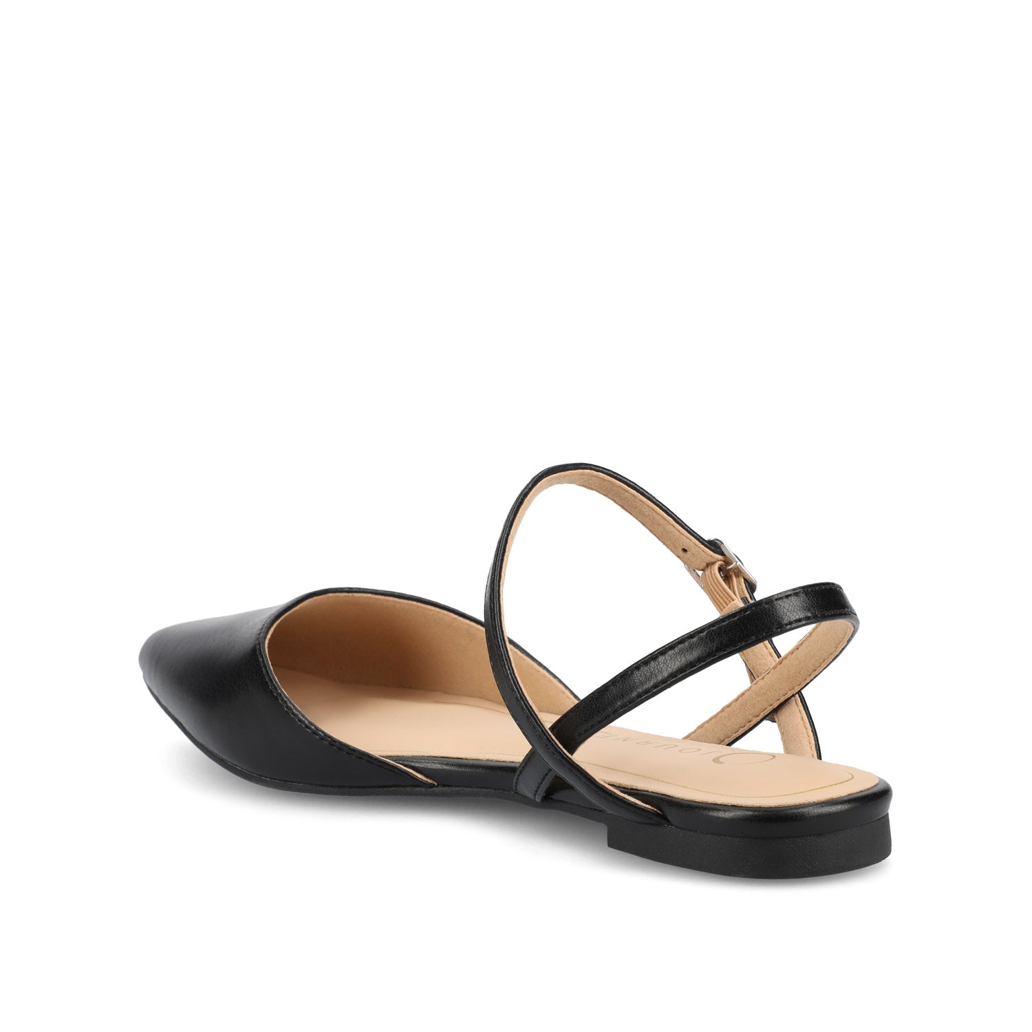 Journee Collection MARTINE SLINGBACK FLATS IN FAUX LEATHER Champagne PU