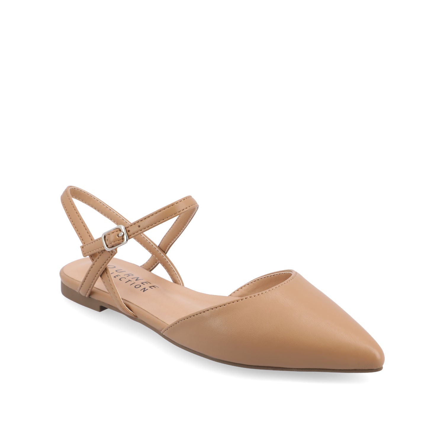 Journee Collection MARTINE SLINGBACK FLATS IN WARM SHADES Cream