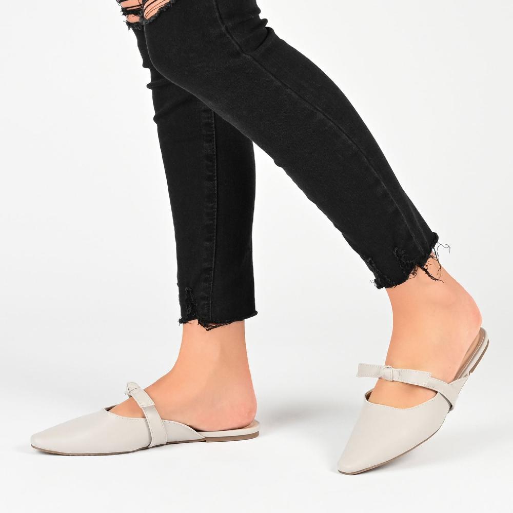 Journee Collection MISSIE MULED FLATS IN FAUX LEATHER Green