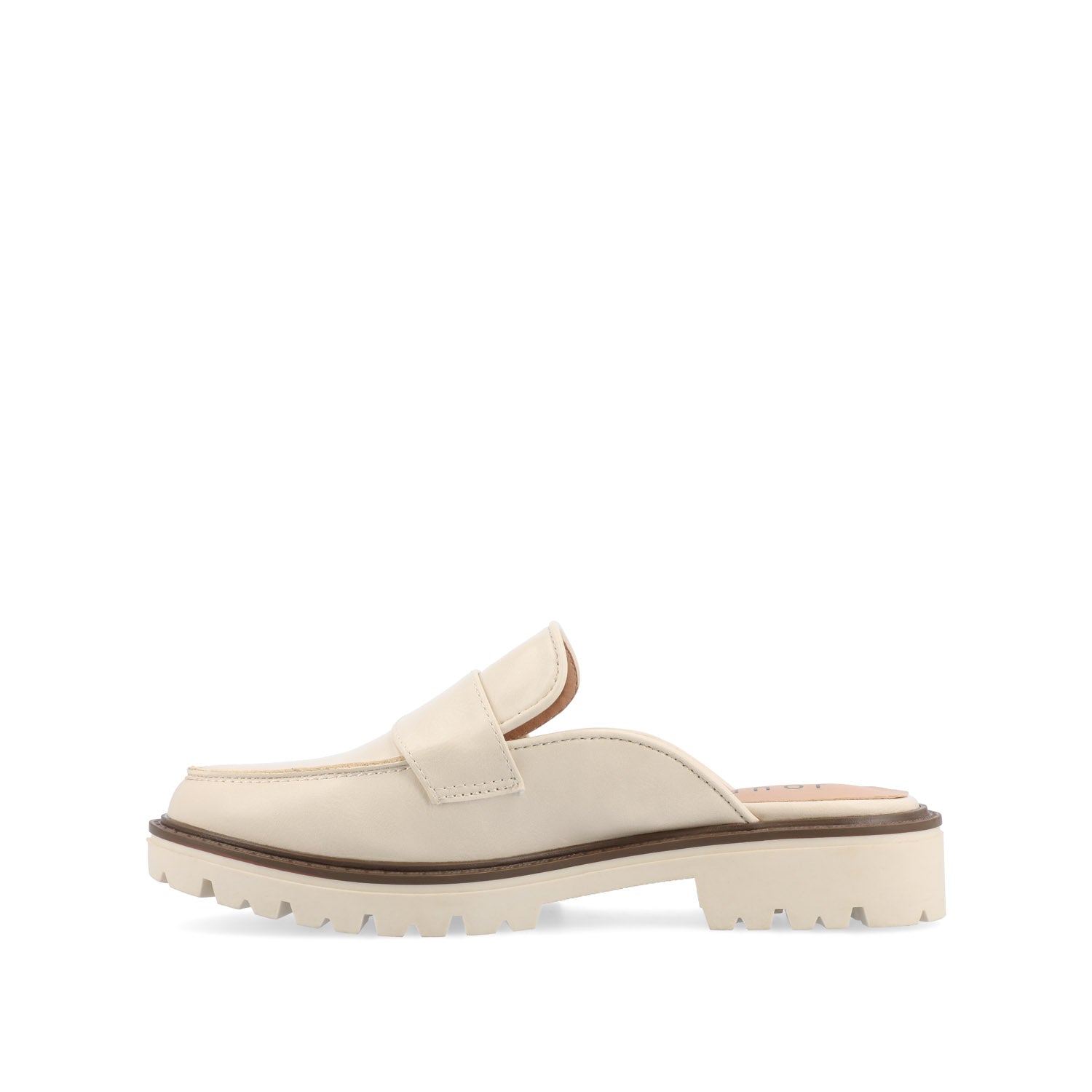 Journee Collection MIYCAH MULED LOAFER FLATS IN FAUX SUEDE Beige