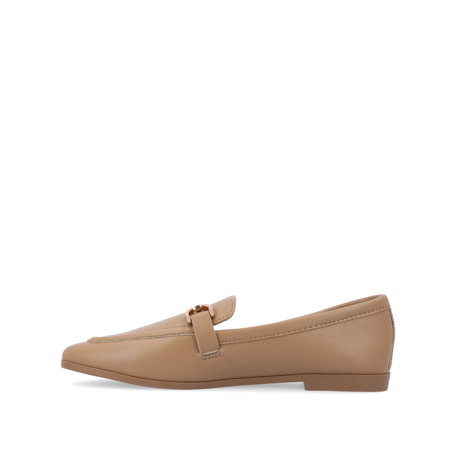 Journee Collection MIZZA LOAFER FLATS IN FAUX LEATHER Bone PU