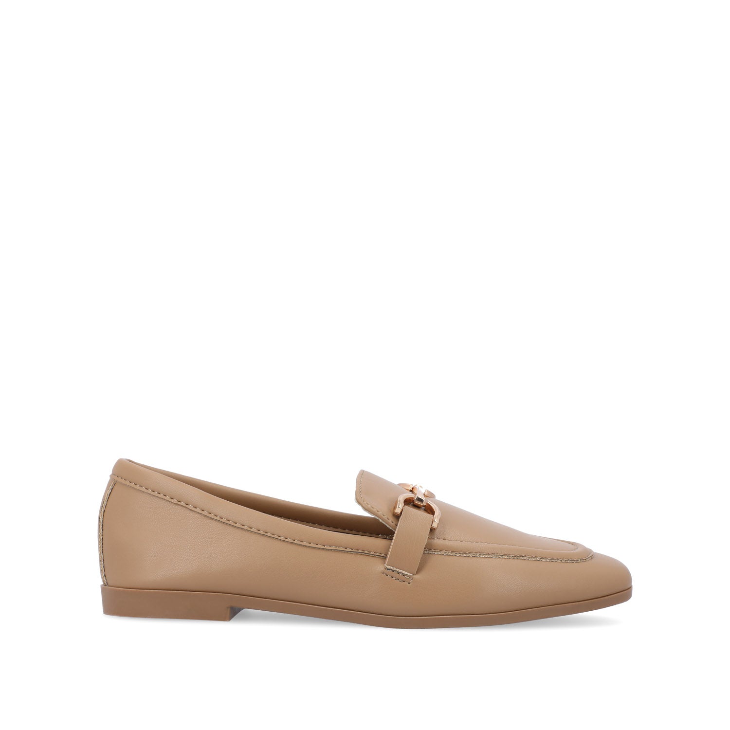 journee collection MIZZA LOAFER FLATS IN FAUX LEATHER Bone PU