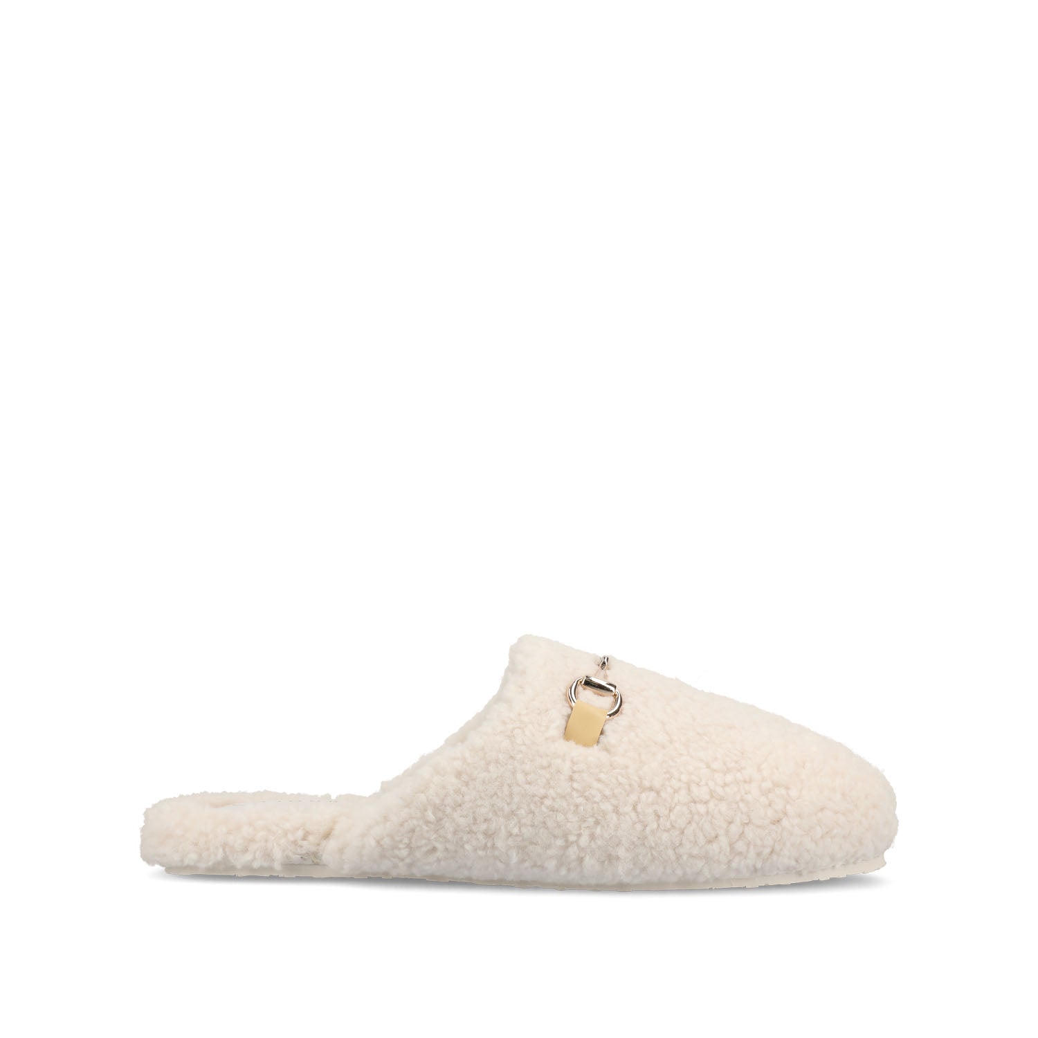 journee collection MONNROE SLIPPERS IN FAUX SHEARLING Cream Fleece