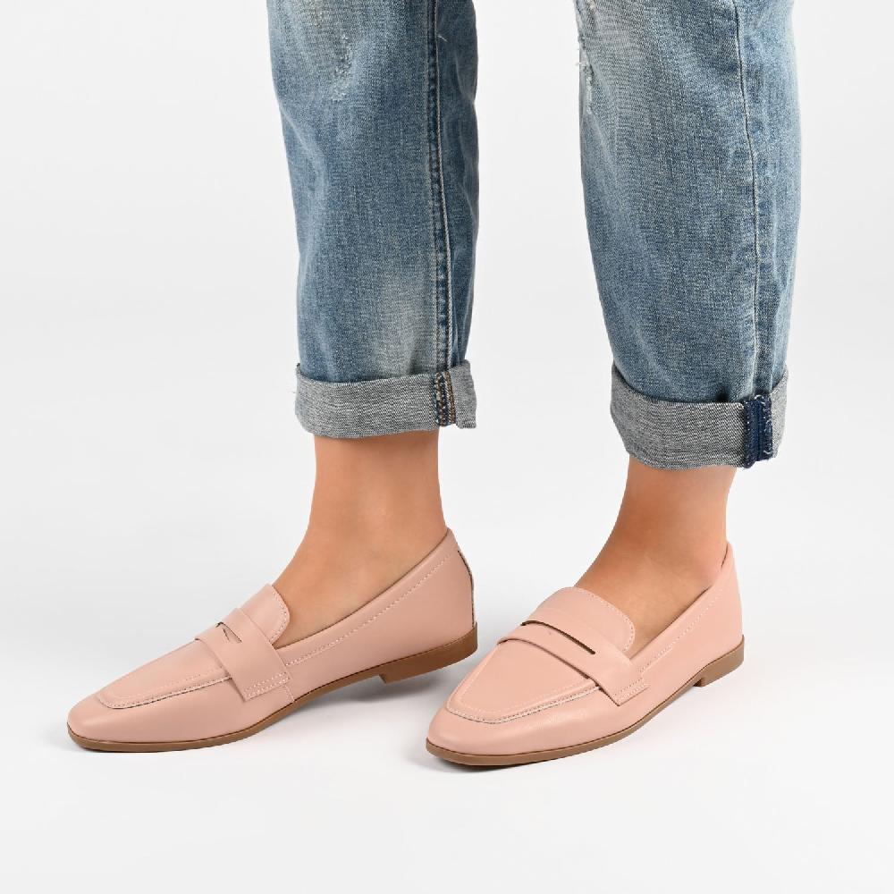 Journee Collection MYEESHA PENNY LOAFER FLAT IN FAUX LEATHER Grey