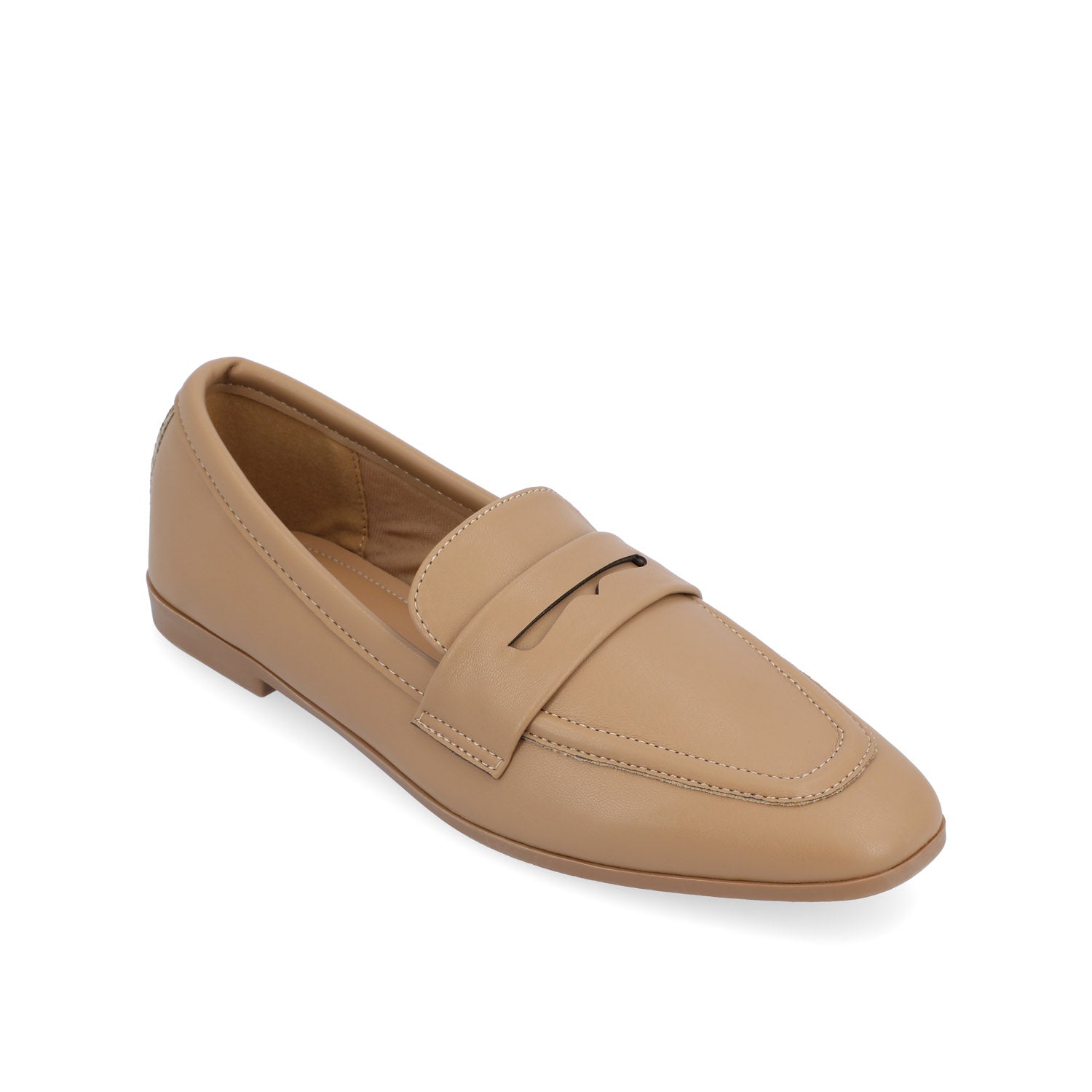 Journee Collection MYEESHA PENNY LOAFER FLAT IN FAUX LEATHER Grey