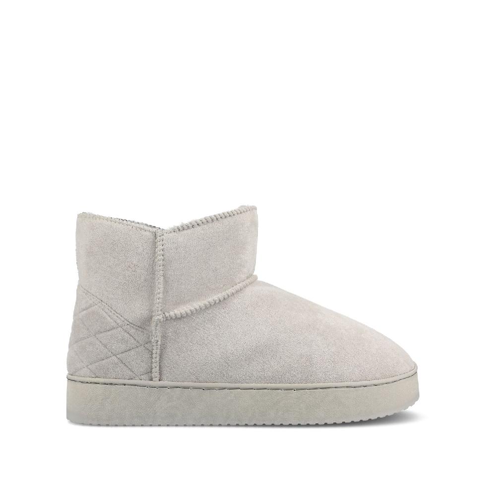 journee collection NOA SLIPPER BOOTIES IN FAUX SUEDE Grey Faux Suede