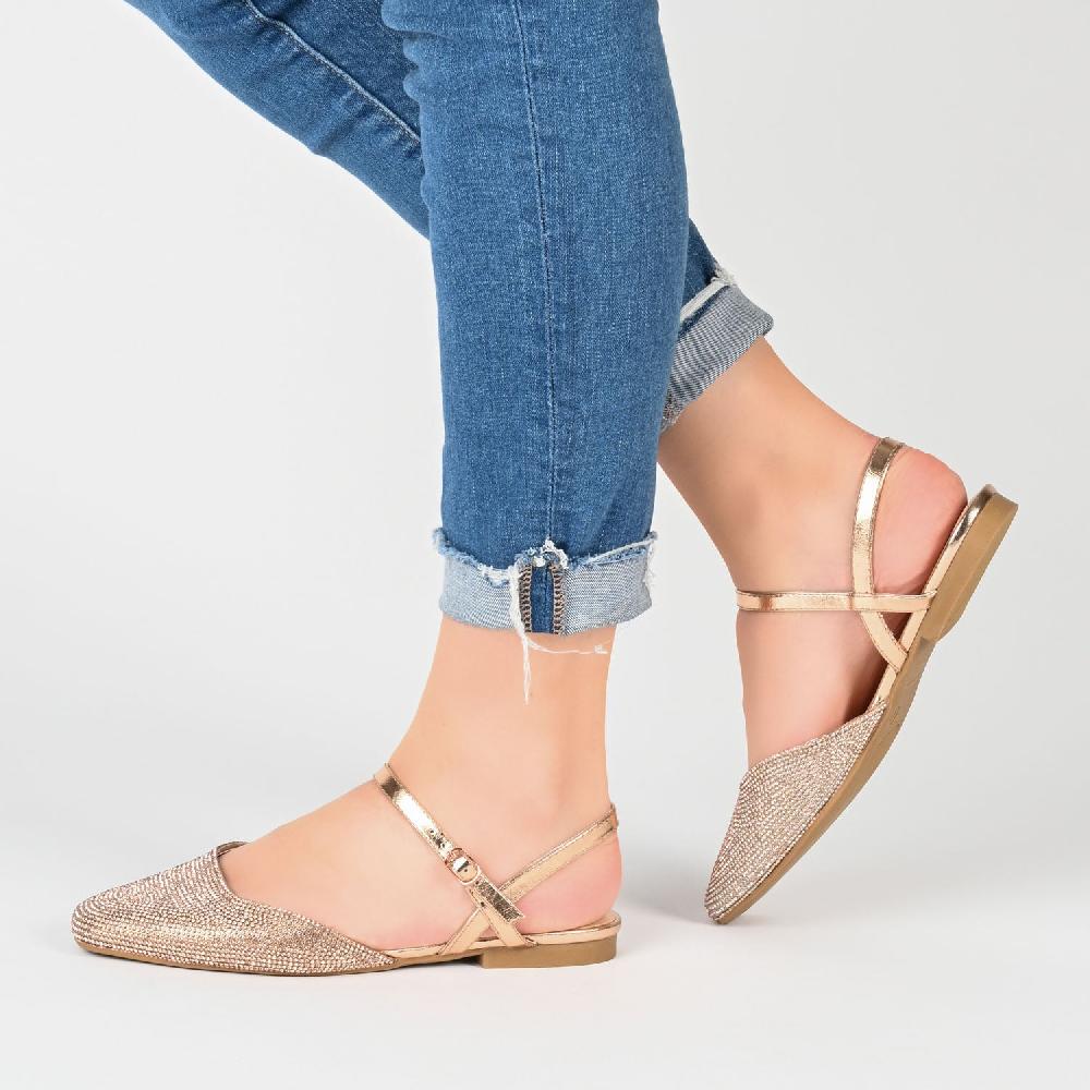 Journee Collection NYSHA FORMAL FLATS IN GLITTER MATERIAL Silver