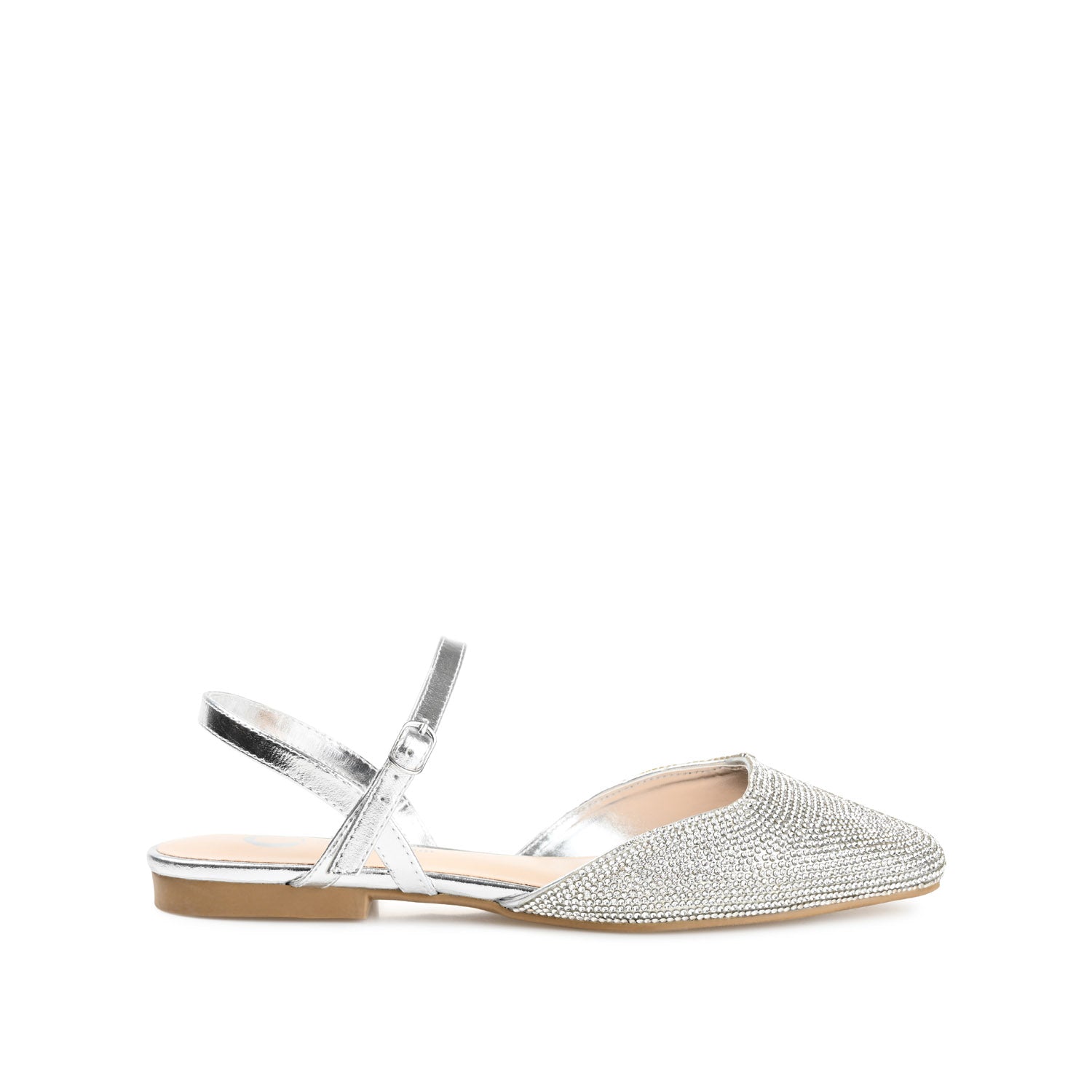 journee collection NYSHA FORMAL FLATS IN GLITTER MATERIAL Silver