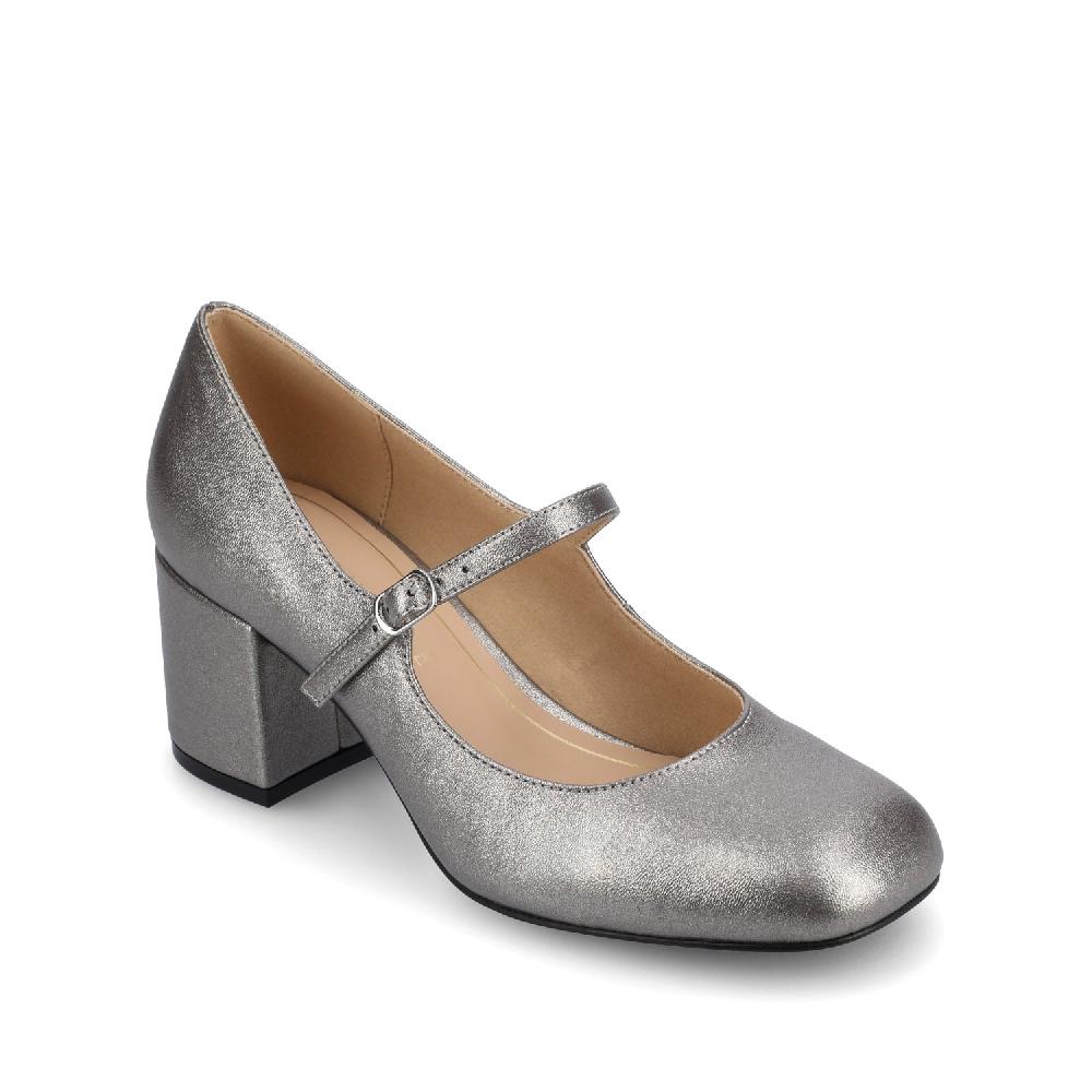 Journee Collection OKENNA LOW HEEL PUMP IN WIDE Chocolate