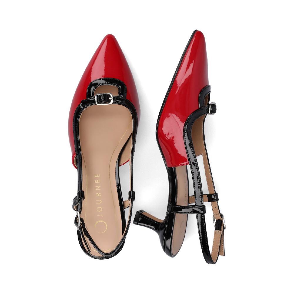 Journee Collection PADMA KITTEN HEELS IN FAUX LEATHER Nude Patent