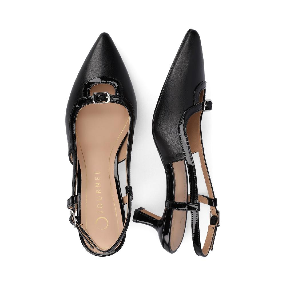 Journee Collection PADMA KITTEN HEELS IN WIDE Nude Patent