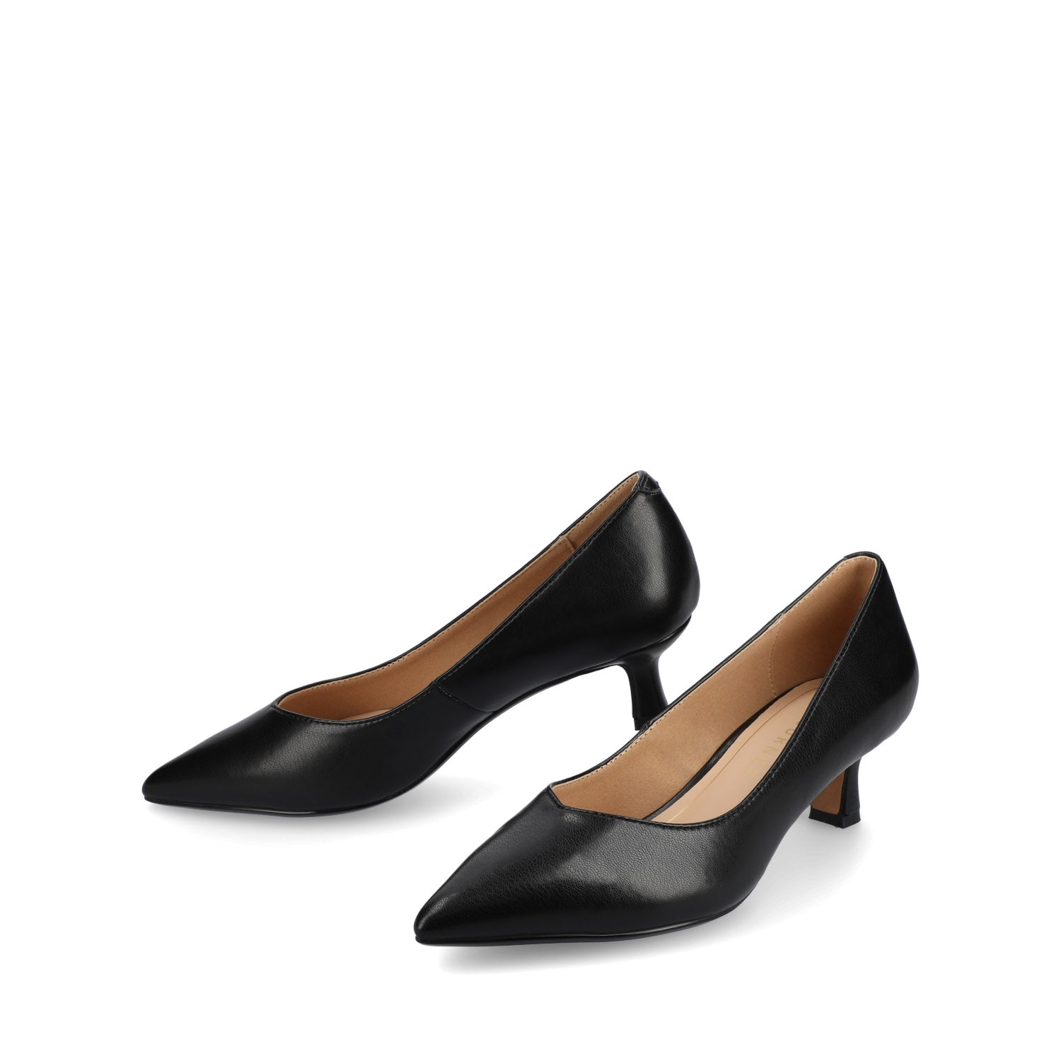 Journee Collection PAMMIE FAUX LEATHER KITTEN HEELS IN WIDE White PU