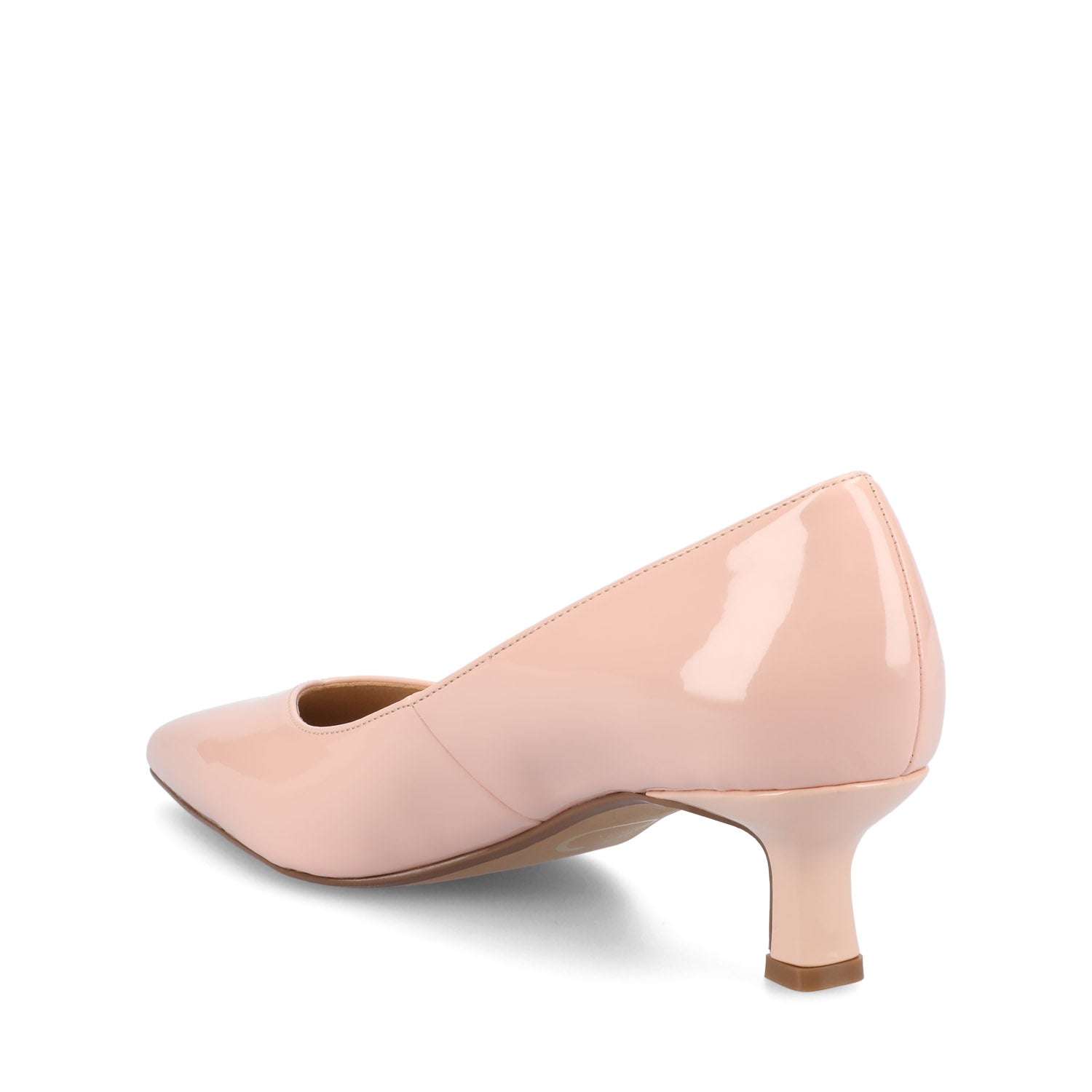 Journee Collection PAMMIE PATENT KITTEN HEELS IN WIDE Bone Patent
