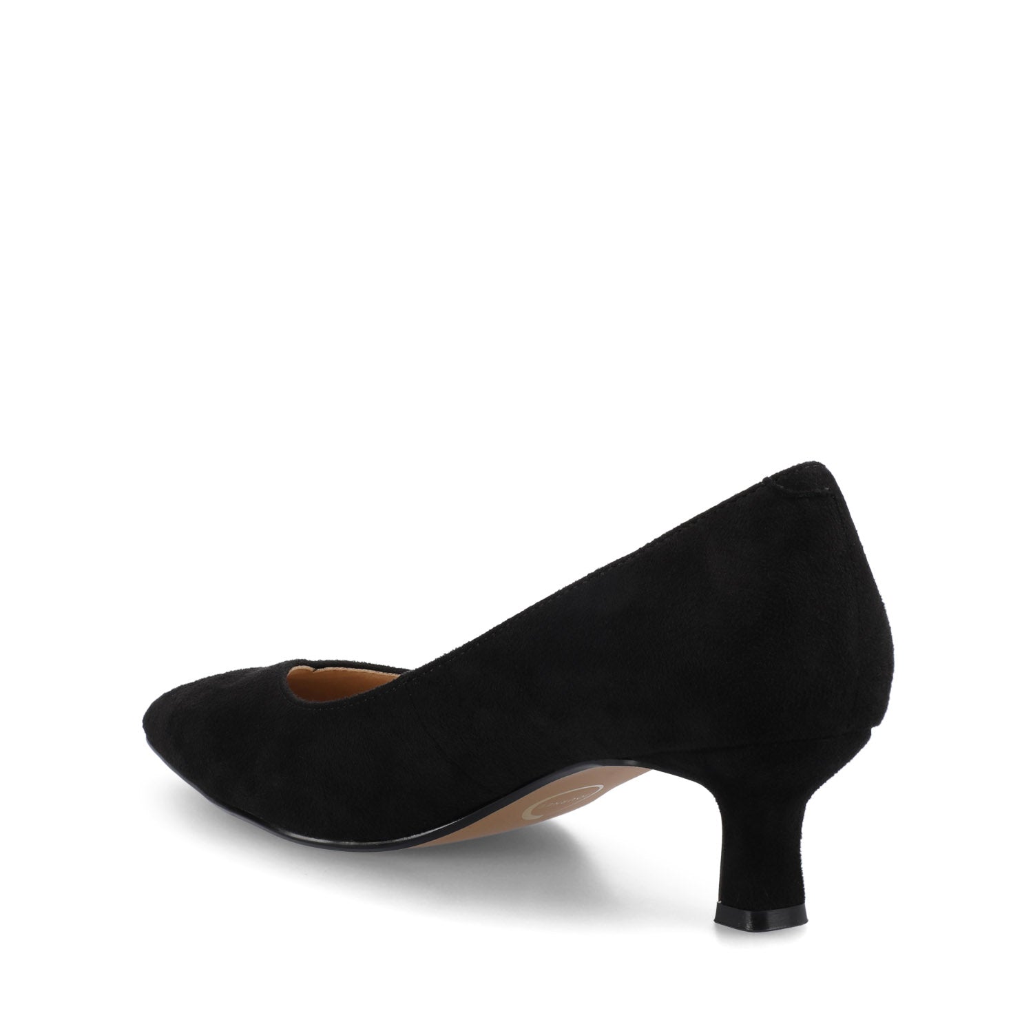 Journee Collection PAMMIE STATEMENT KITTEN HEELS Black Suede