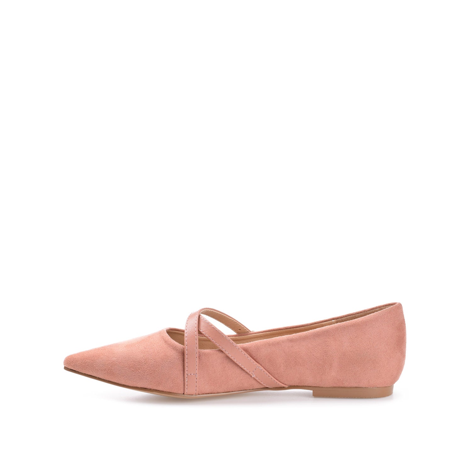 Journee Collection PATRICIA BALLET FLATS IN FAUX SUEDE Blush