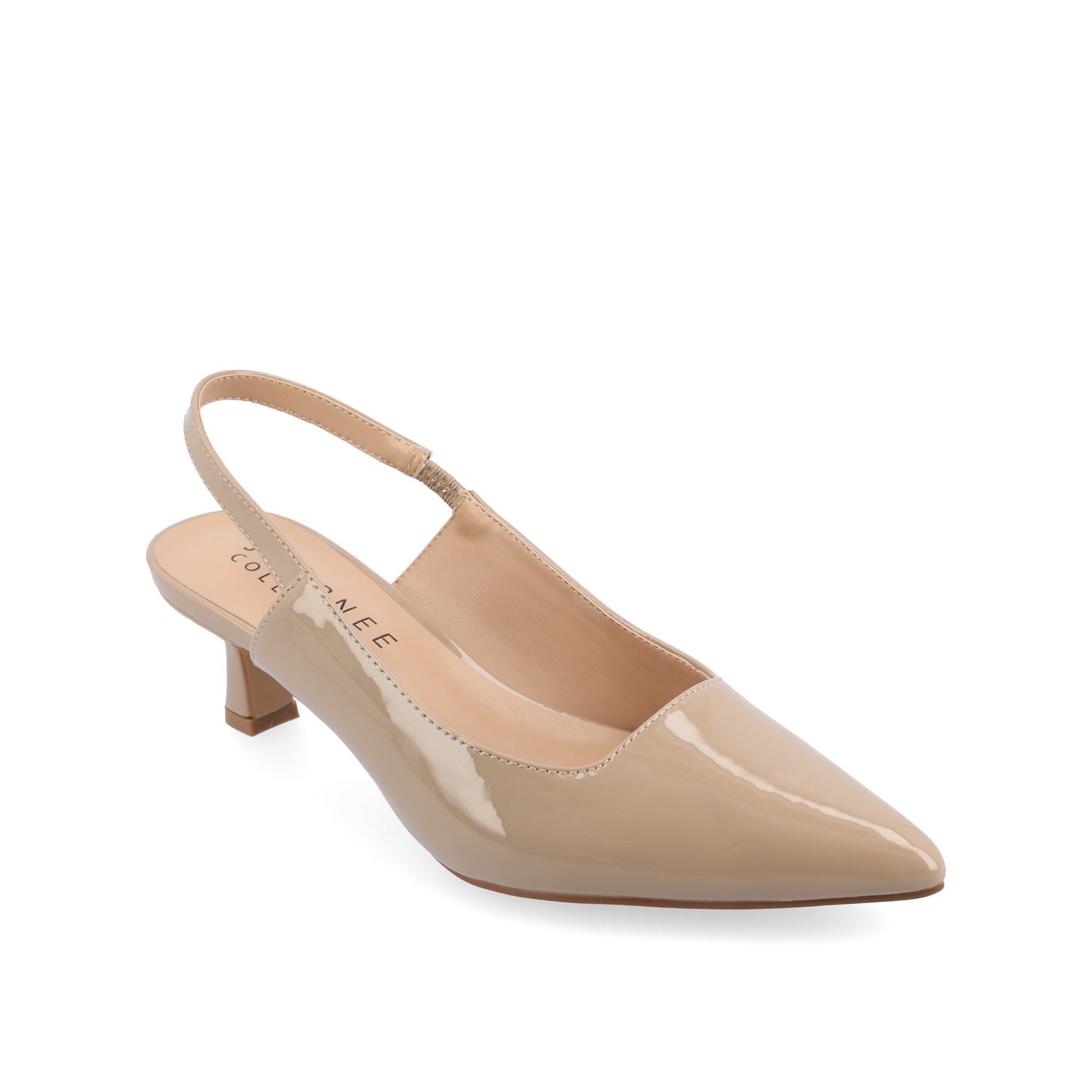 Journee Collection PAULINA KITTEN HEELS IN STATEMENT PATENT Patent Taupe